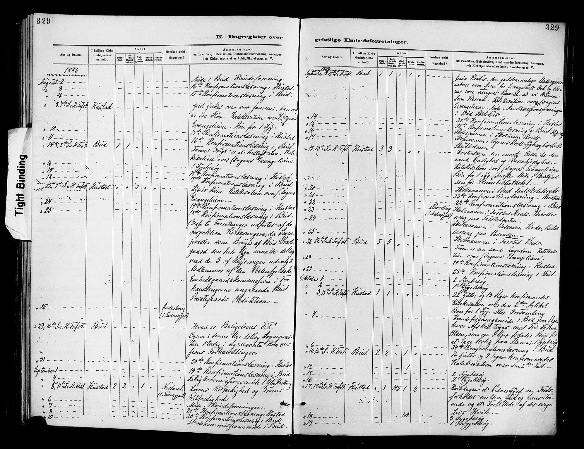 Ministerialprotokoller, klokkerbøker og fødselsregistre - Møre og Romsdal, AV/SAT-A-1454/566/L0769: Ministerialbok nr. 566A08, 1881-1903, s. 329