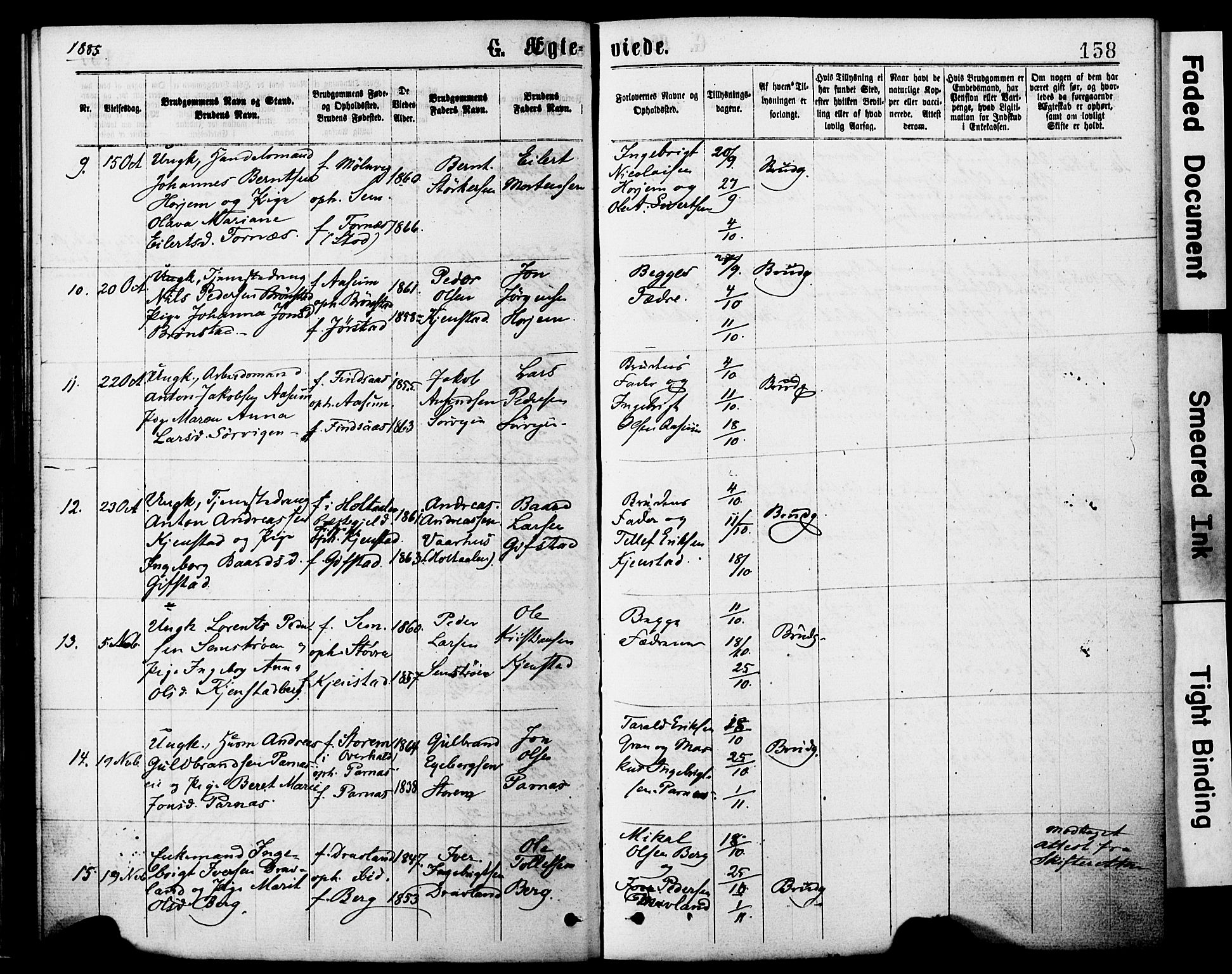 Ministerialprotokoller, klokkerbøker og fødselsregistre - Nord-Trøndelag, SAT/A-1458/749/L0473: Ministerialbok nr. 749A07, 1873-1887, s. 158