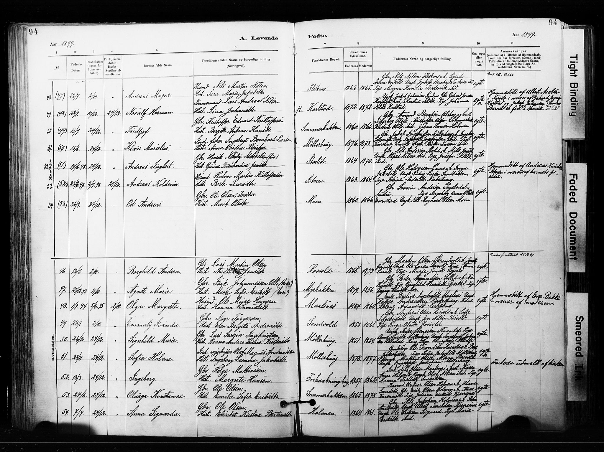 Målselv sokneprestembete, AV/SATØ-S-1311/G/Ga/Gaa/L0007kirke: Ministerialbok nr. 7, 1884-1903, s. 94