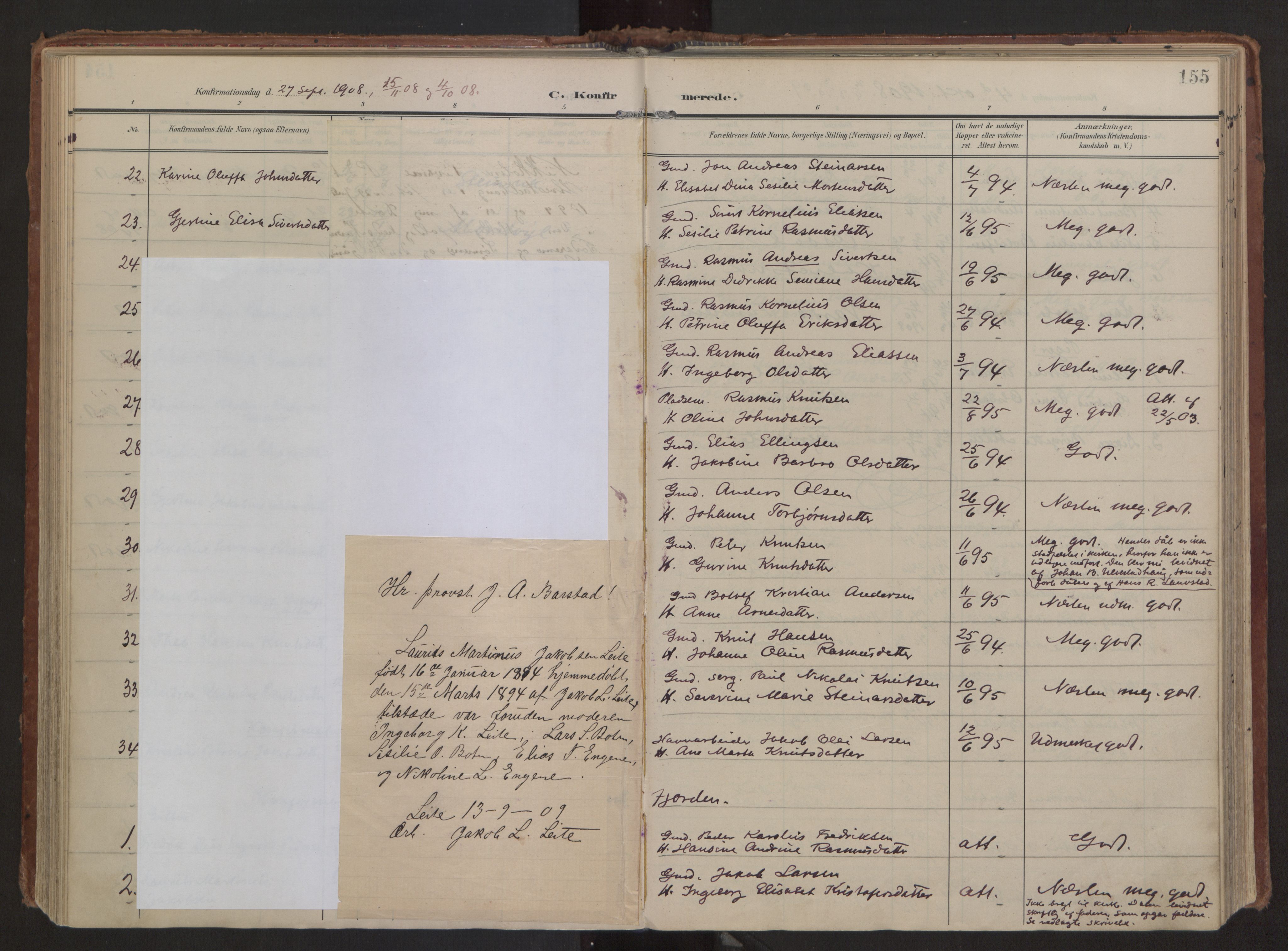 Ministerialprotokoller, klokkerbøker og fødselsregistre - Møre og Romsdal, AV/SAT-A-1454/511/L0144: Ministerialbok nr. 511A11, 1906-1923, s. 155