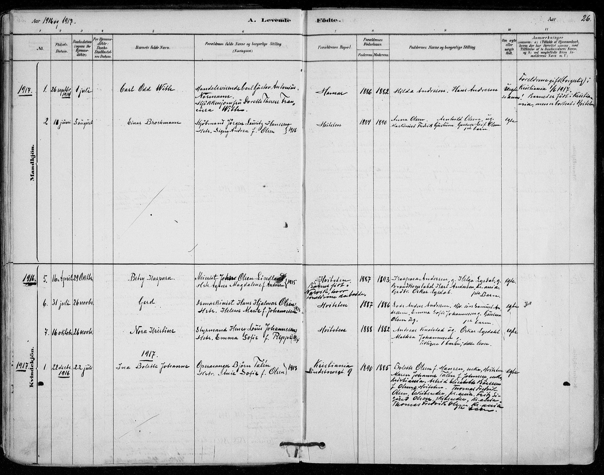 Vestby prestekontor Kirkebøker, AV/SAO-A-10893/F/Fd/L0001: Ministerialbok nr. IV 1, 1878-1945, s. 26