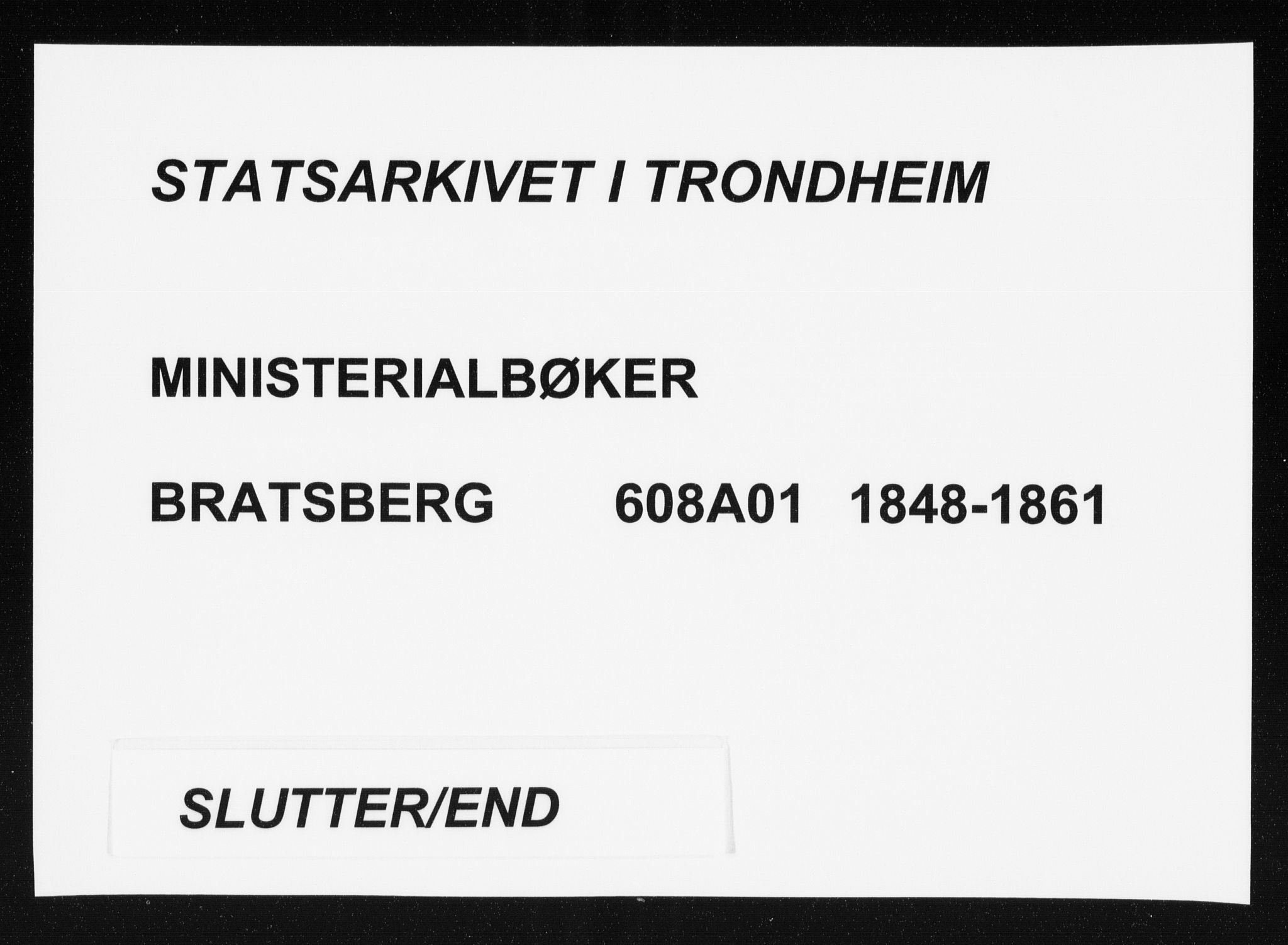 Ministerialprotokoller, klokkerbøker og fødselsregistre - Sør-Trøndelag, SAT/A-1456/608/L0332: Ministerialbok nr. 608A01, 1848-1861