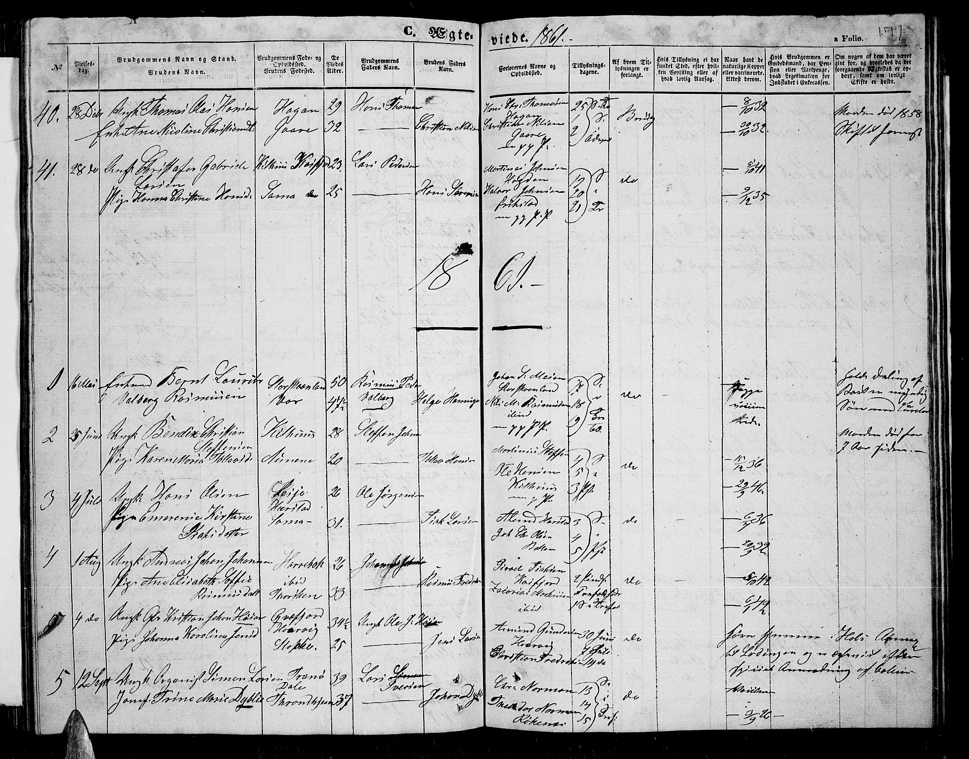 Trondenes sokneprestkontor, AV/SATØ-S-1319/H/Hb/L0007klokker: Klokkerbok nr. 7, 1855-1862, s. 177