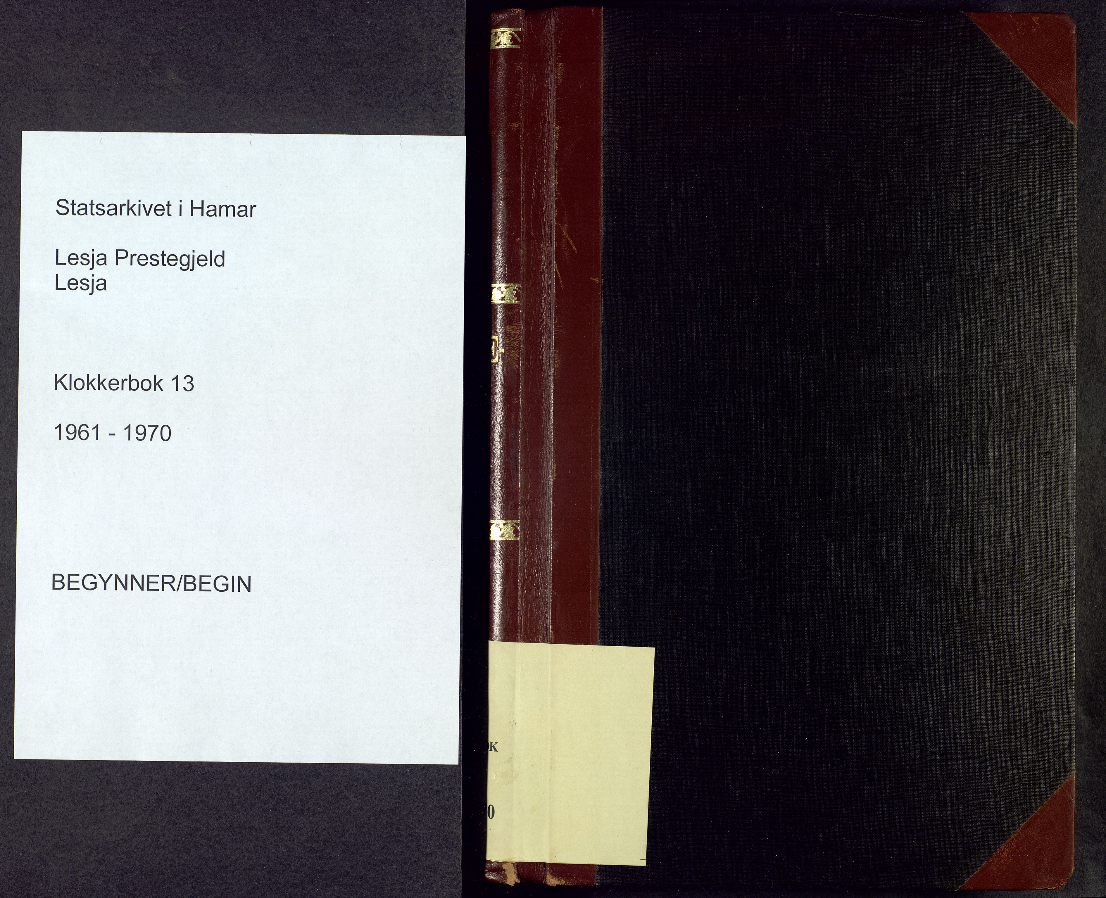 Lesja prestekontor, SAH/PREST-068/H/Ha/Hab/L0013: Klokkerbok nr. 13, 1961-1970