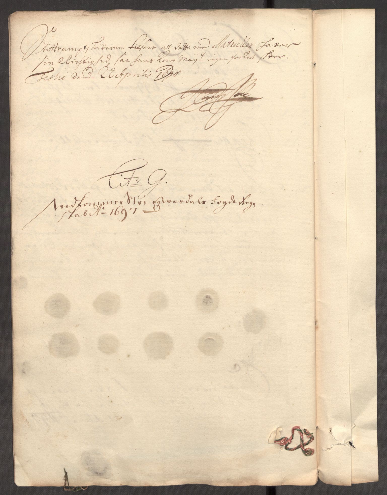 Rentekammeret inntil 1814, Reviderte regnskaper, Fogderegnskap, AV/RA-EA-4092/R62/L4189: Fogderegnskap Stjørdal og Verdal, 1697, s. 117