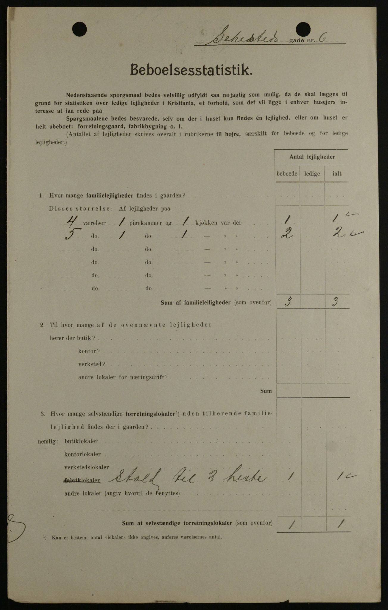 OBA, Kommunal folketelling 1.2.1908 for Kristiania kjøpstad, 1908, s. 84436
