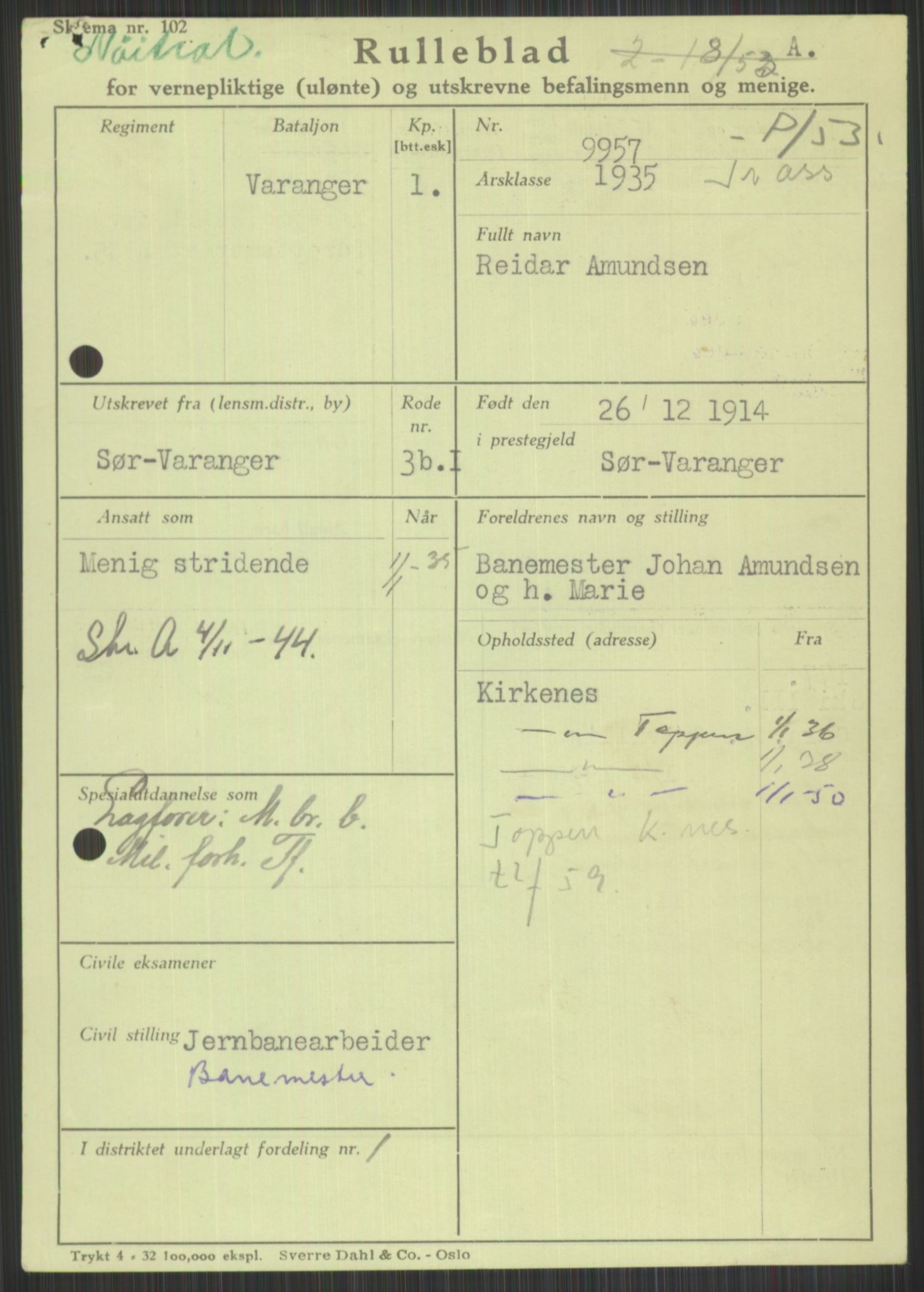 Forsvaret, Varanger bataljon, AV/RA-RAFA-2258/1/D/L0441: Rulleblad for fødte 1913-1917, 1913-1917, s. 305