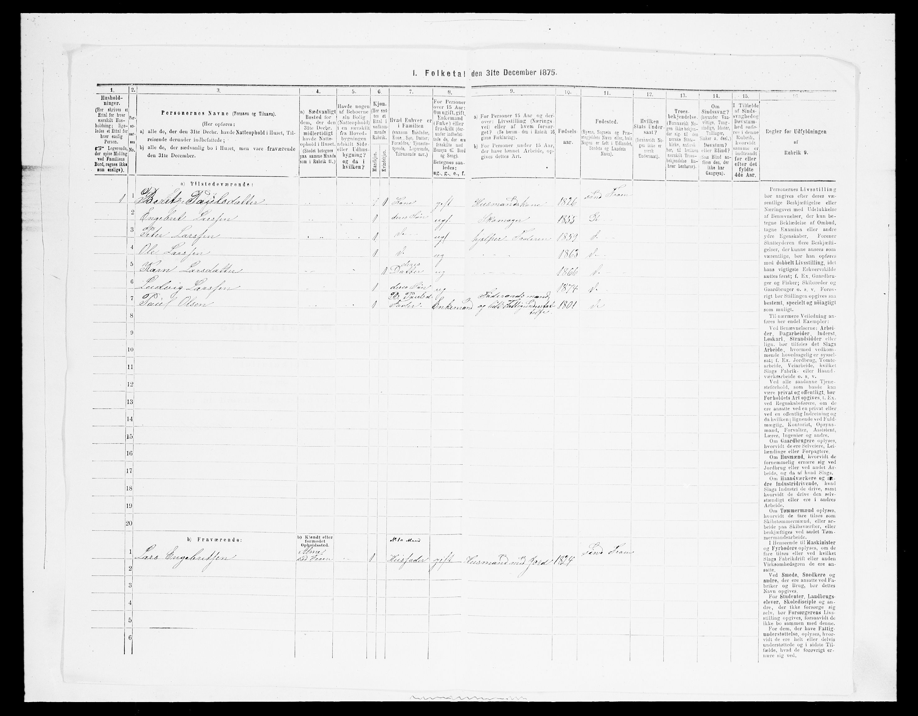 SAH, Folketelling 1875 for 0519P Sør-Fron prestegjeld, 1875, s. 962