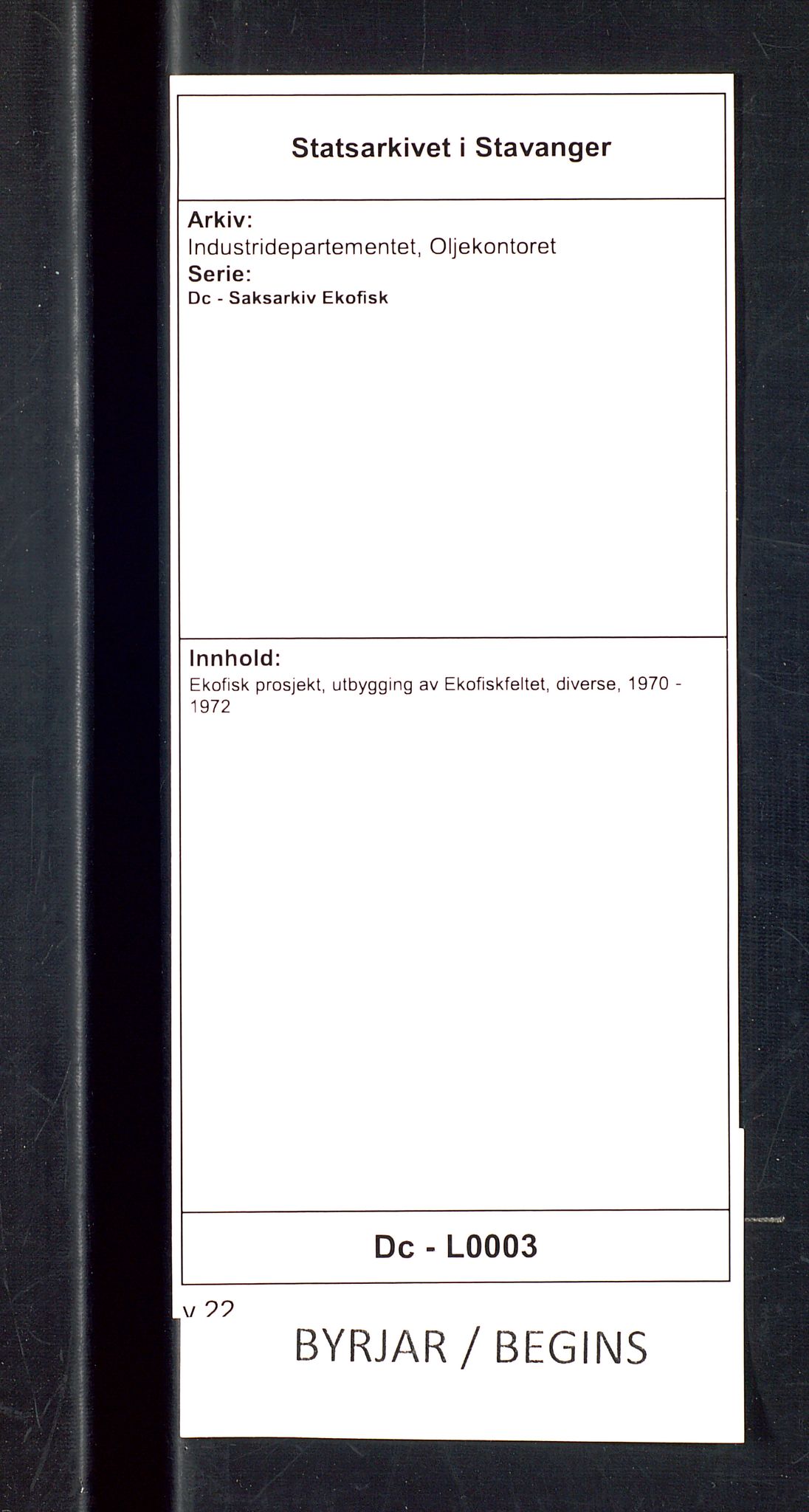 Industridepartementet, Oljekontoret, AV/SAST-A-101348/Dc/L0003: Ekofisk prosjekt, utbygging av Ekofiskfeltet, diverse, 1970-1972