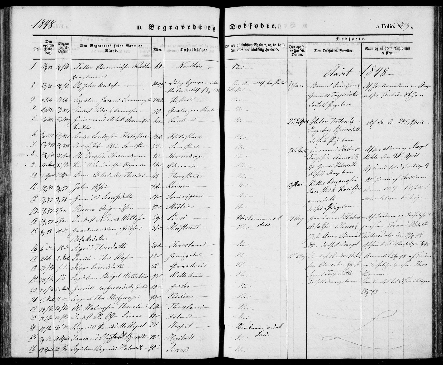 Vinje kirkebøker, AV/SAKO-A-312/F/Fa/L0004: Ministerialbok nr. I 4, 1843-1869, s. 329