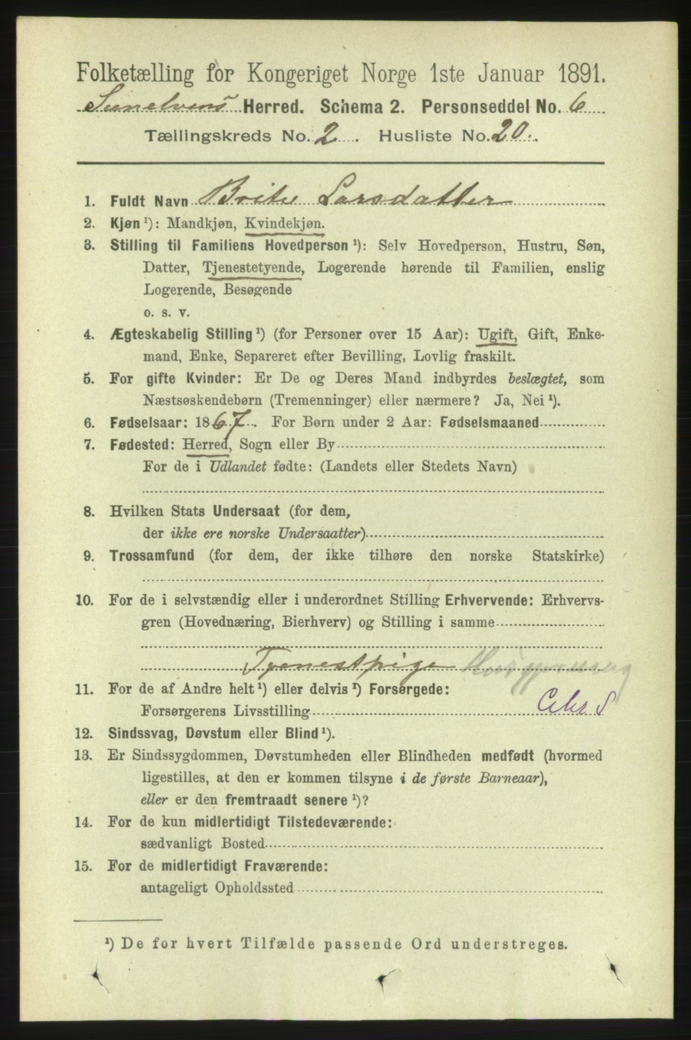 RA, Folketelling 1891 for 1523 Sunnylven herred, 1891, s. 514