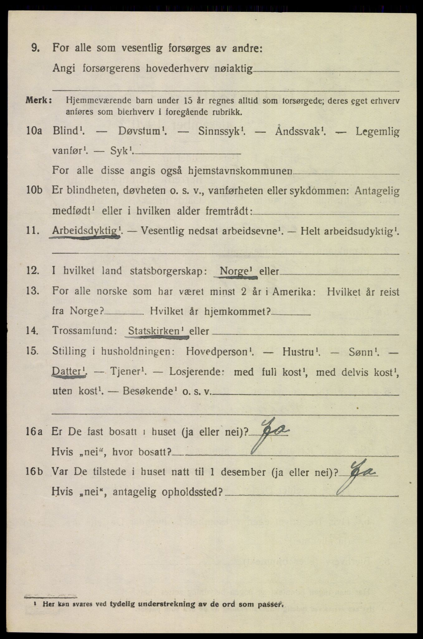 SAK, Folketelling 1920 for 1036 Fjotland herred, 1920, s. 2179