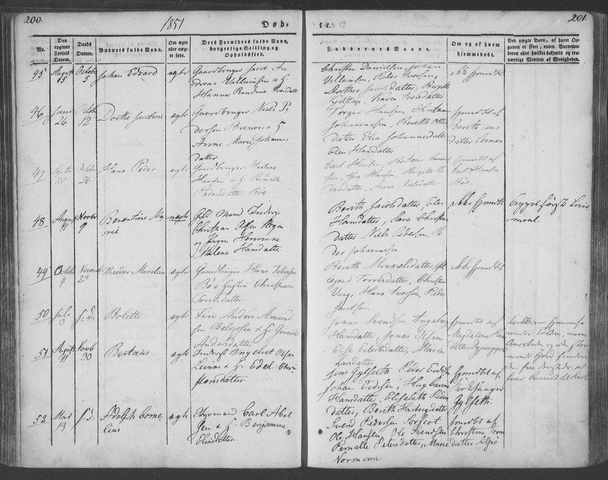 Ministerialprotokoller, klokkerbøker og fødselsregistre - Nordland, AV/SAT-A-1459/855/L0799: Ministerialbok nr. 855A07, 1834-1852, s. 200-201