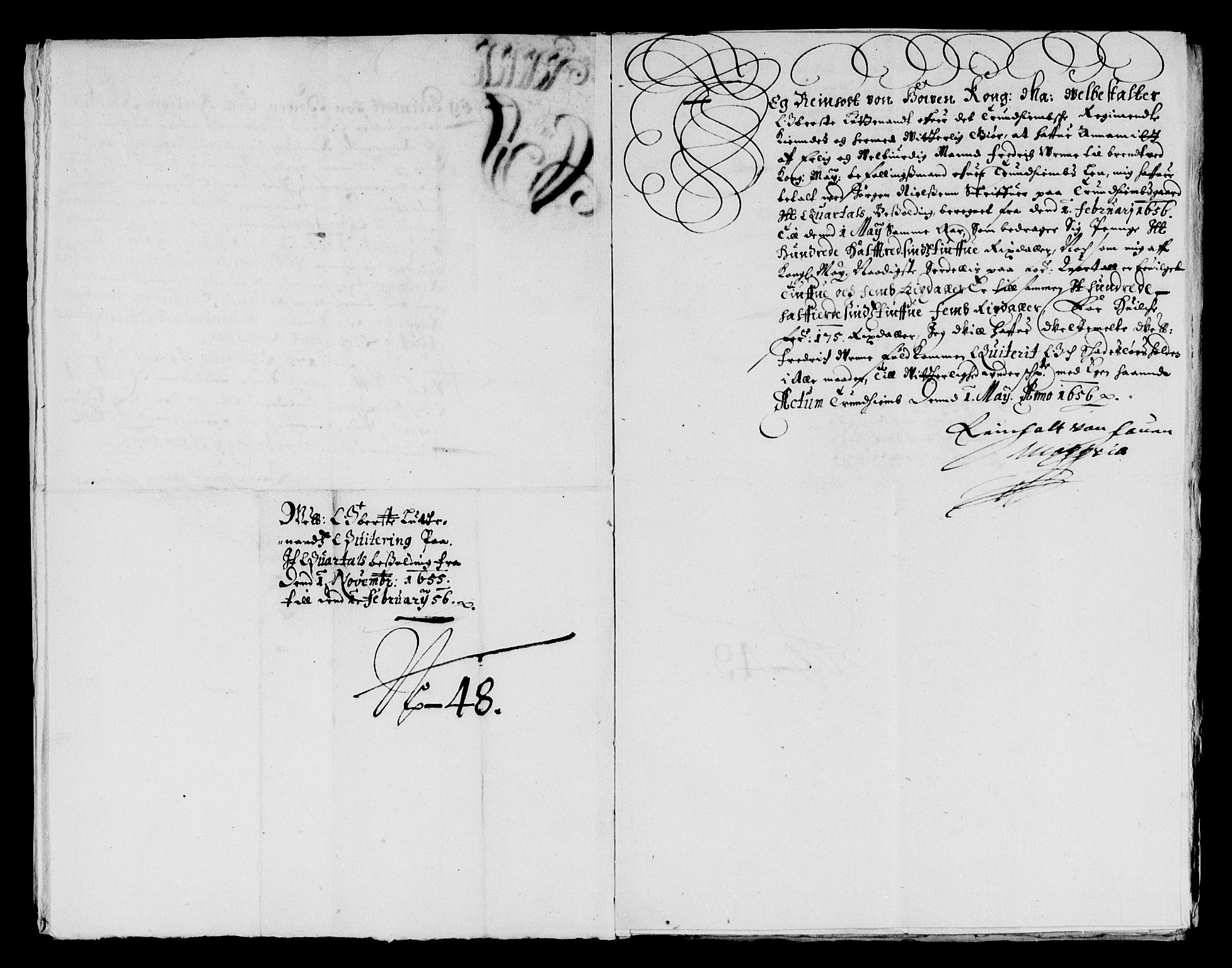 Rentekammeret inntil 1814, Reviderte regnskaper, Lensregnskaper, AV/RA-EA-5023/R/Rb/Rbw/L0124: Trondheim len, 1642-1656