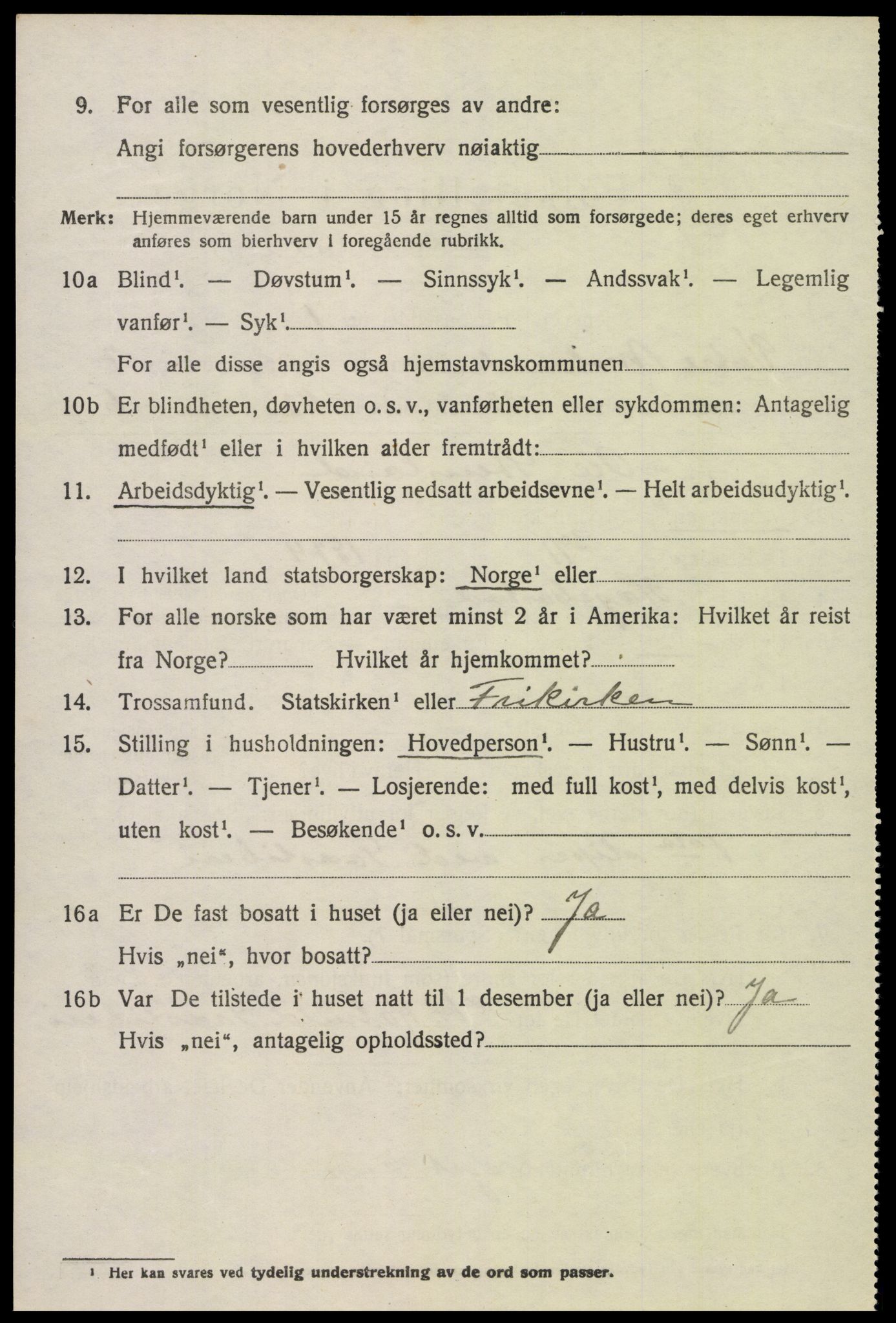 SAK, Folketelling 1920 for 0926 Vestre Moland herred, 1920, s. 5170
