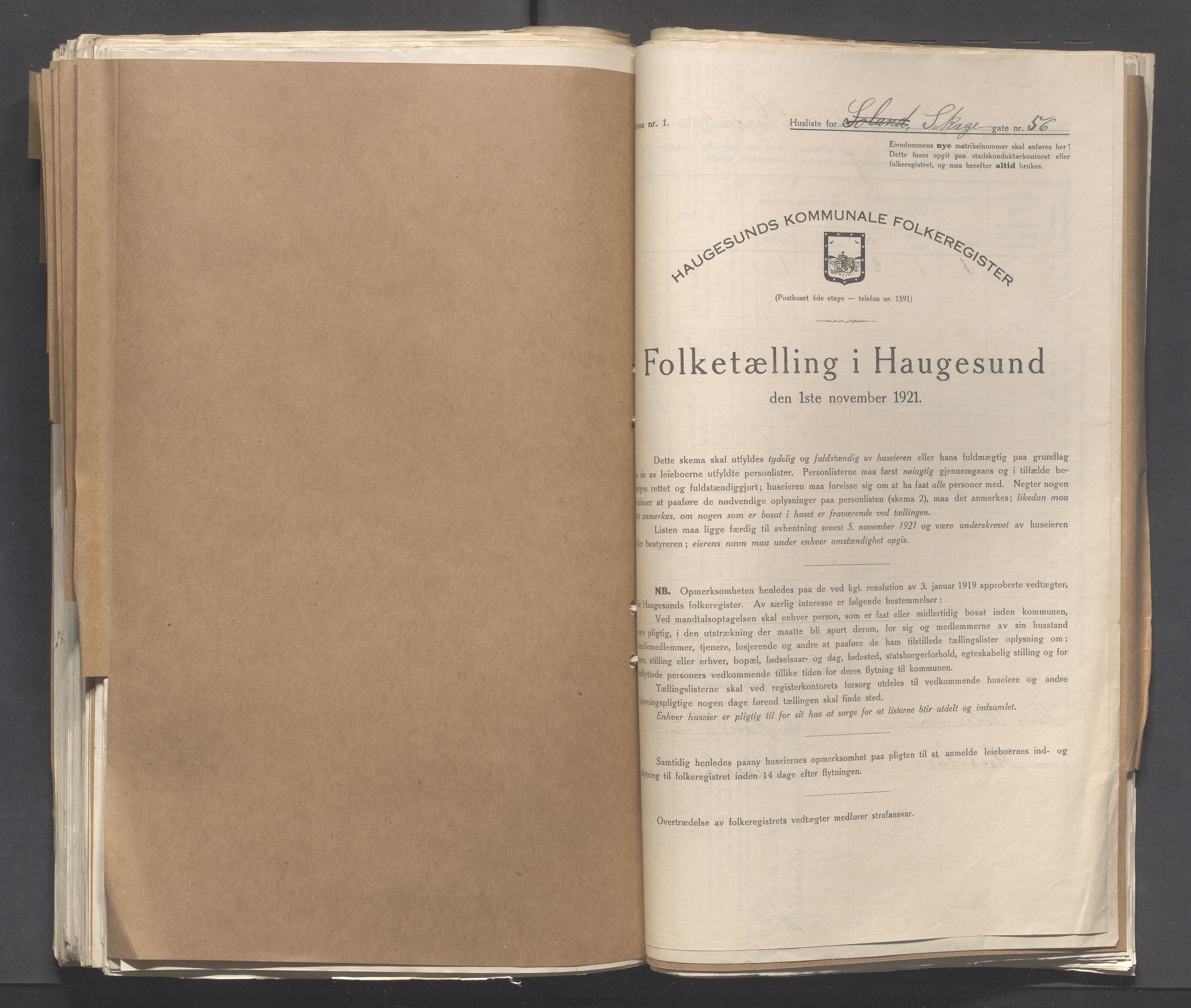 IKAR, Kommunal folketelling 1.11.1921 for Haugesund, 1921, s. 6585