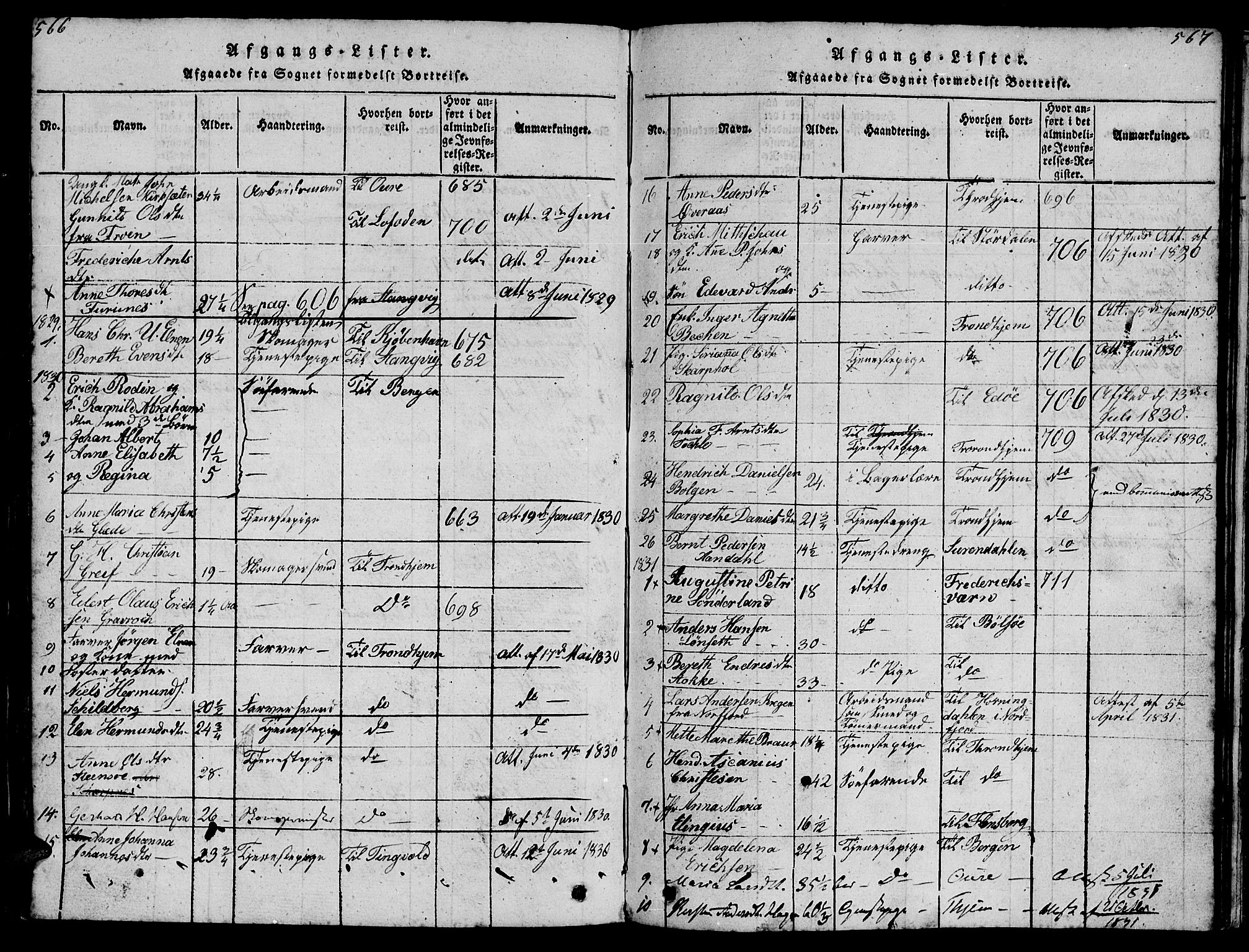 Ministerialprotokoller, klokkerbøker og fødselsregistre - Møre og Romsdal, AV/SAT-A-1454/572/L0856: Klokkerbok nr. 572C01, 1819-1832, s. 566-567