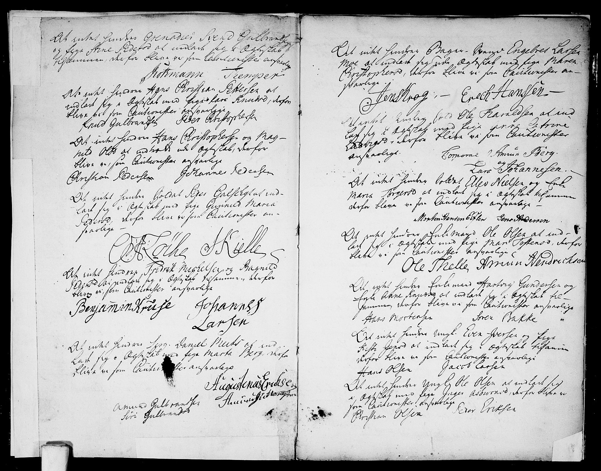 Aker prestekontor kirkebøker, AV/SAO-A-10861/L/L0003: Forlovererklæringer nr. 3, 1774-1778