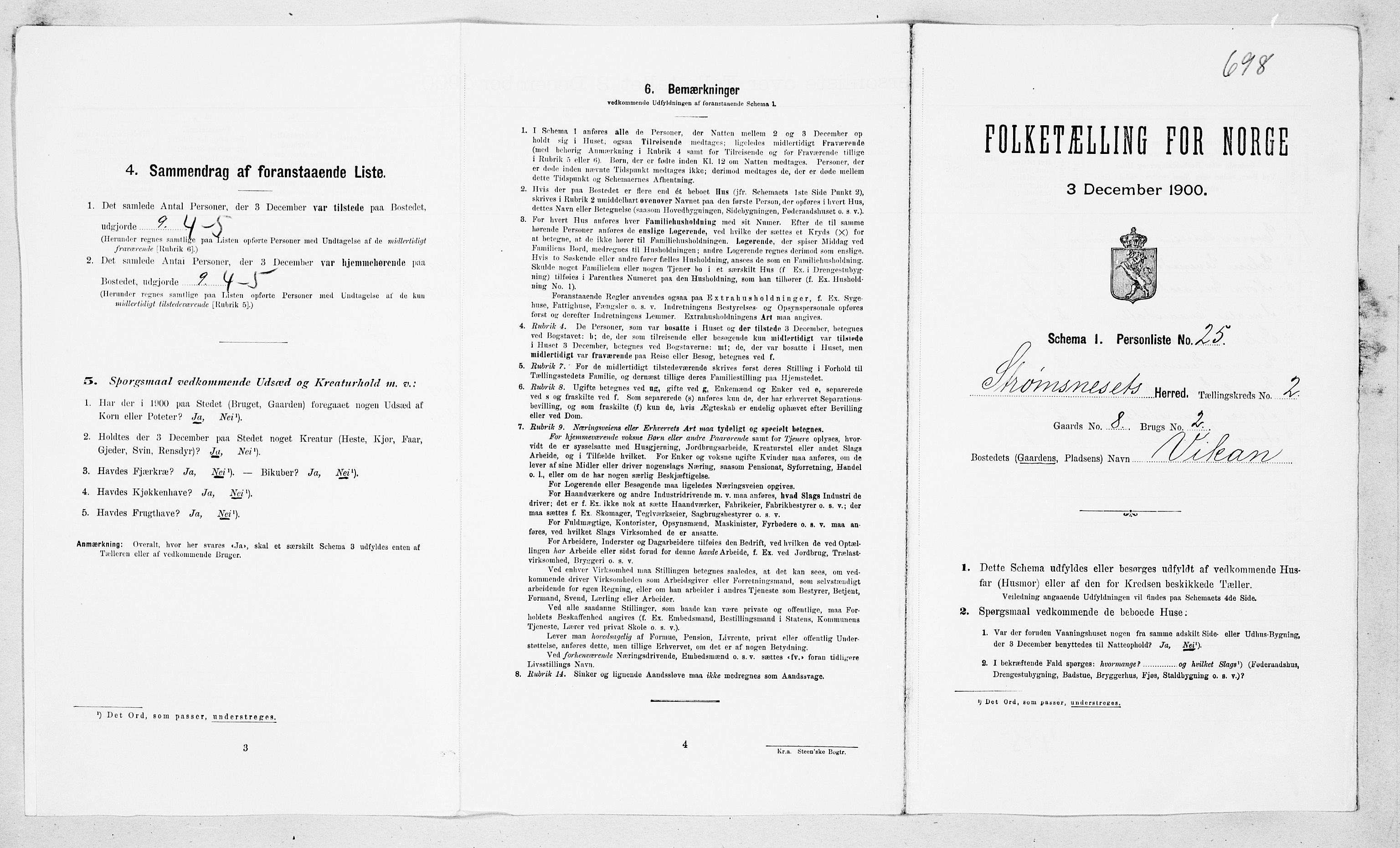 SAT, Folketelling 1900 for 1559 Straumsnes herred, 1900, s. 168