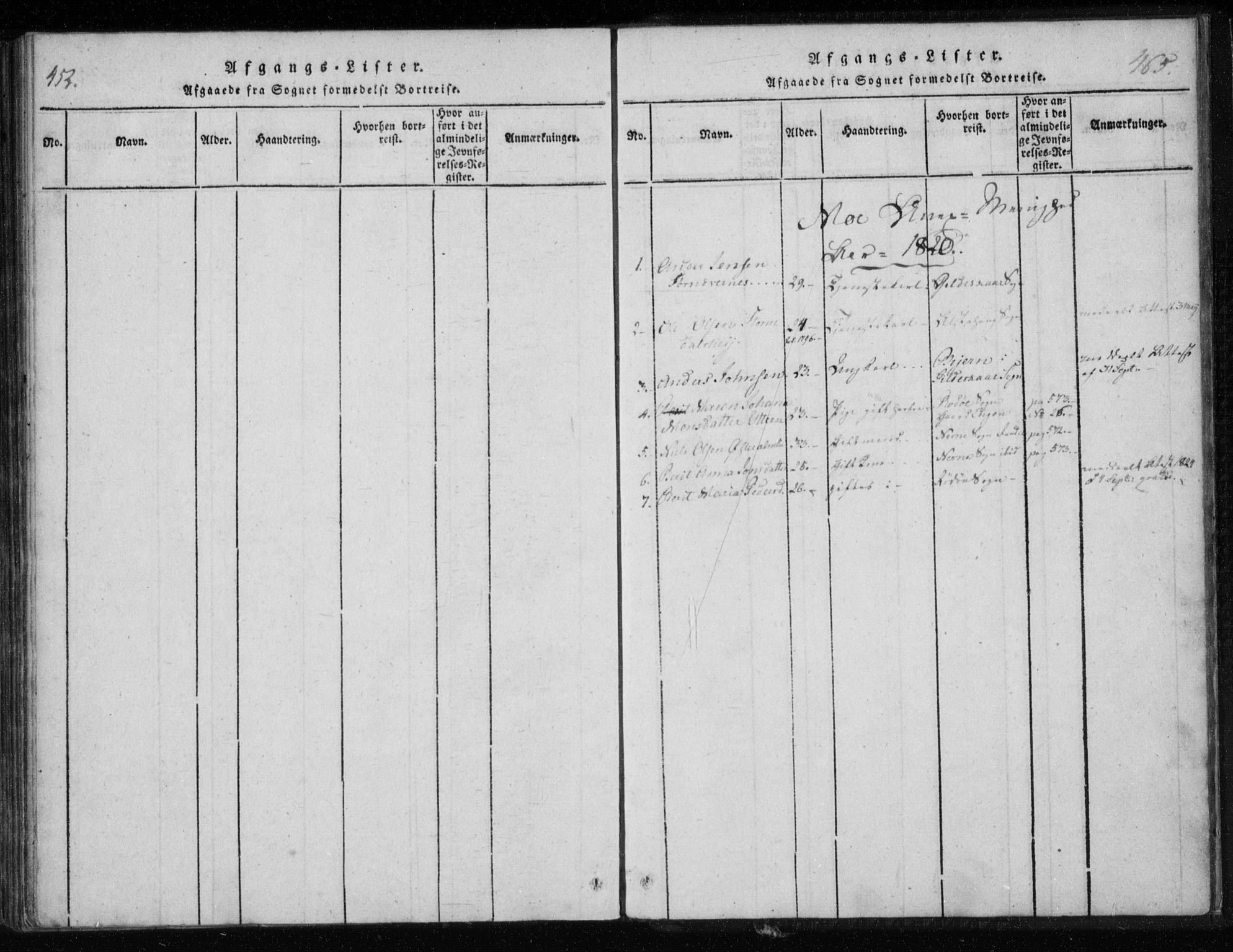 Ministerialprotokoller, klokkerbøker og fødselsregistre - Nordland, AV/SAT-A-1459/825/L0353: Ministerialbok nr. 825A07, 1820-1826, s. 464-465