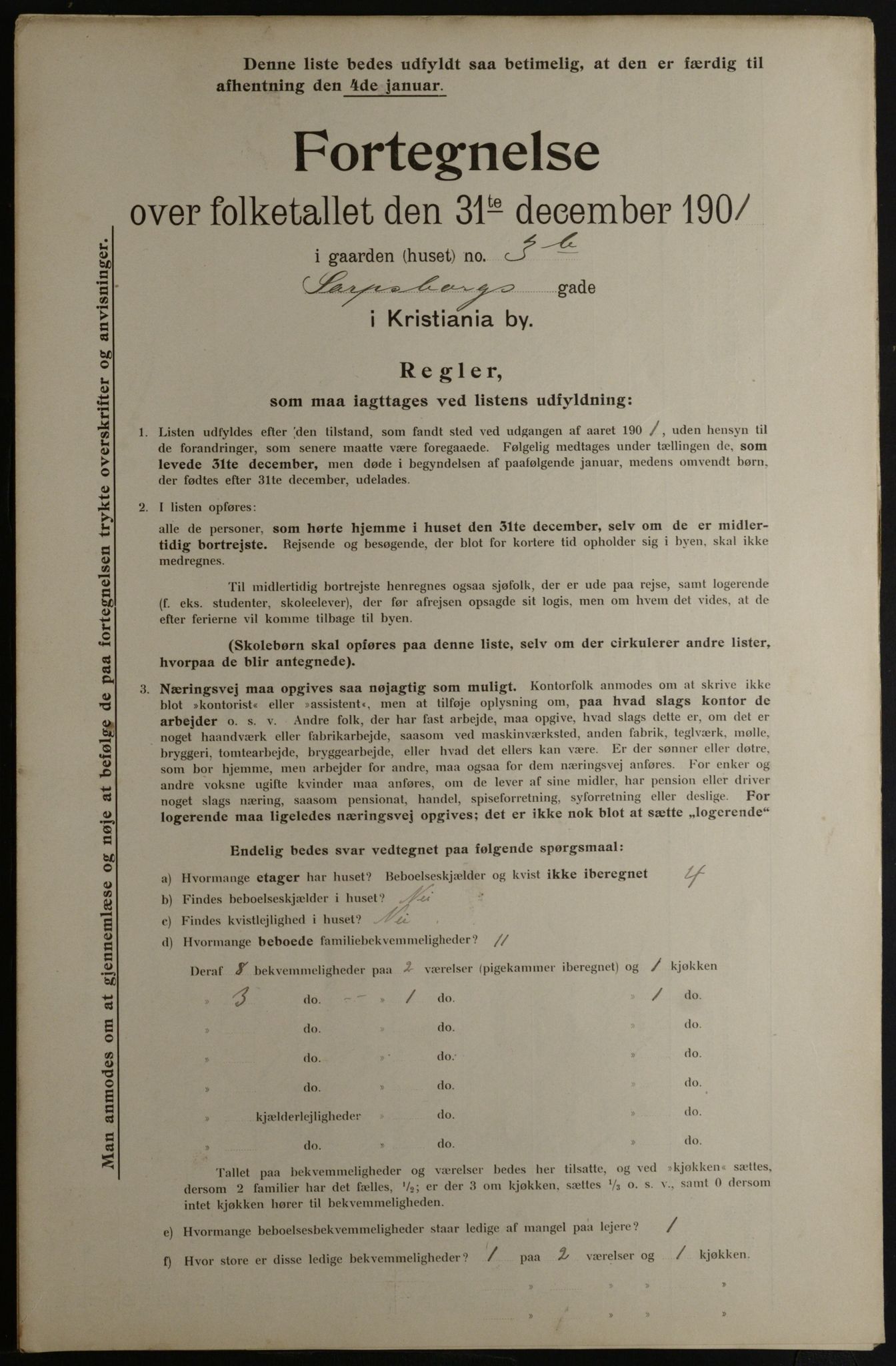 OBA, Kommunal folketelling 31.12.1901 for Kristiania kjøpstad, 1901, s. 13843