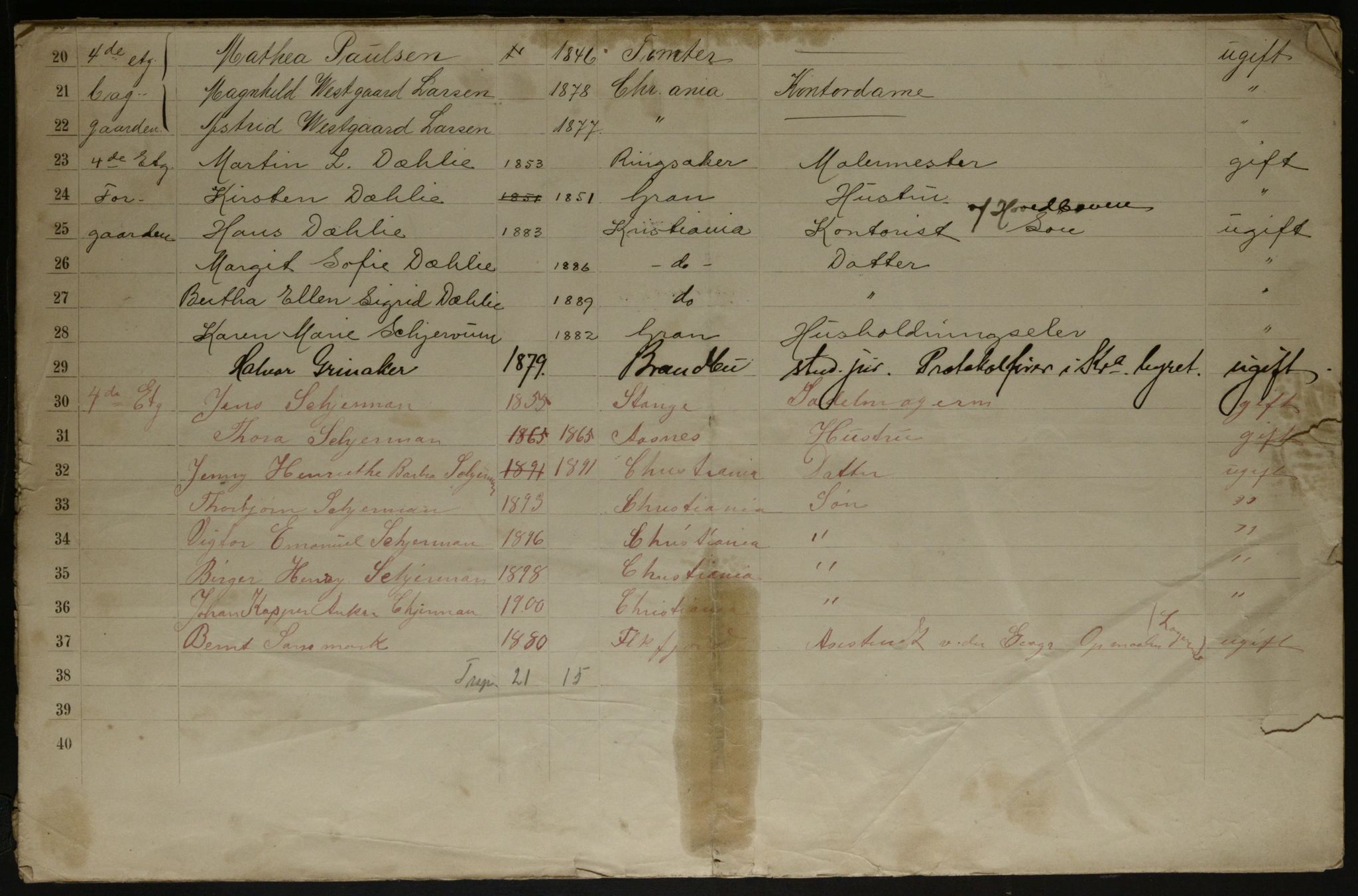 OBA, Kommunal folketelling 31.12.1901 for Kristiania kjøpstad, 1901, s. 19637