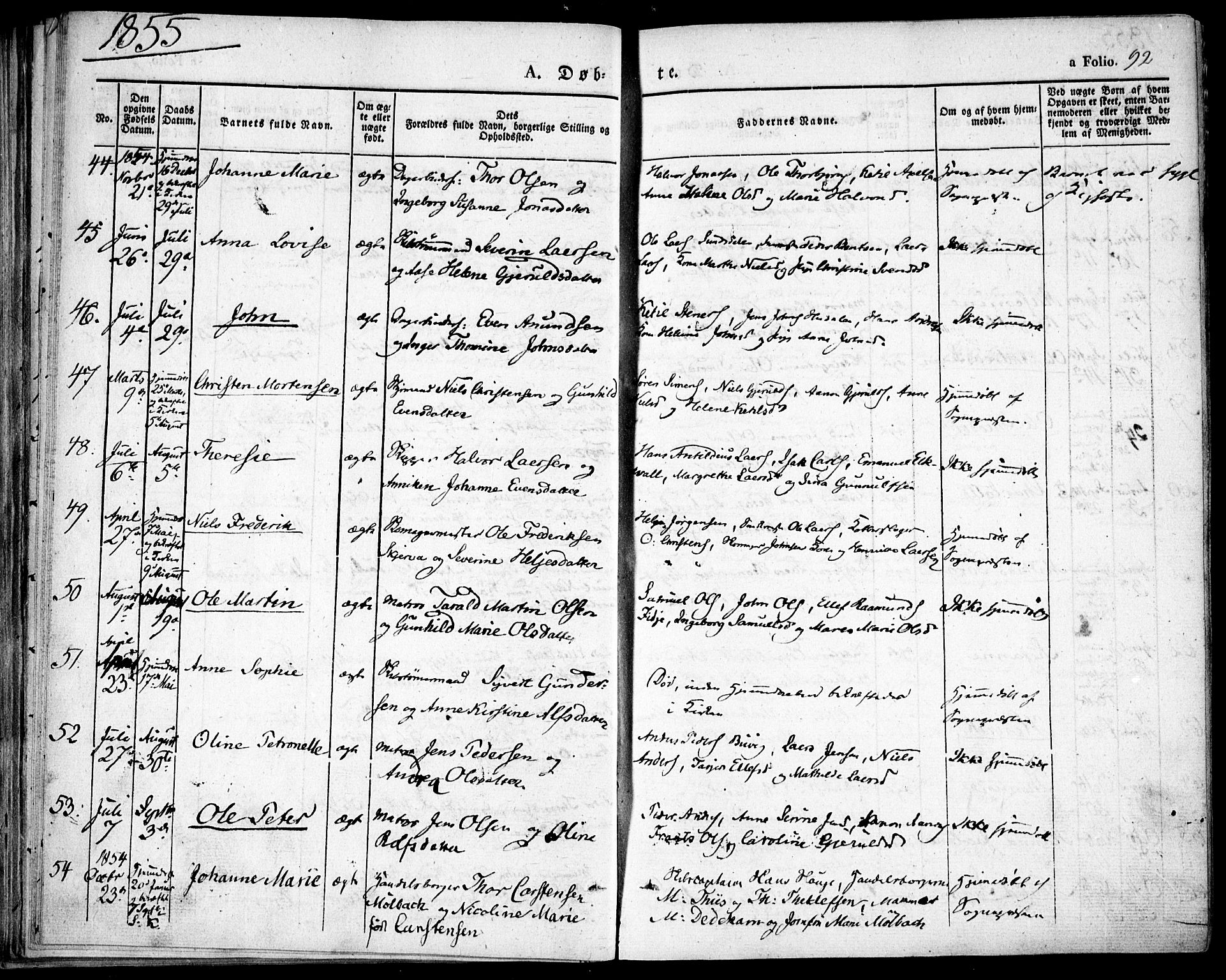 Risør sokneprestkontor, AV/SAK-1111-0035/F/Fa/L0003: Ministerialbok nr. A 3, 1838-1864, s. 92