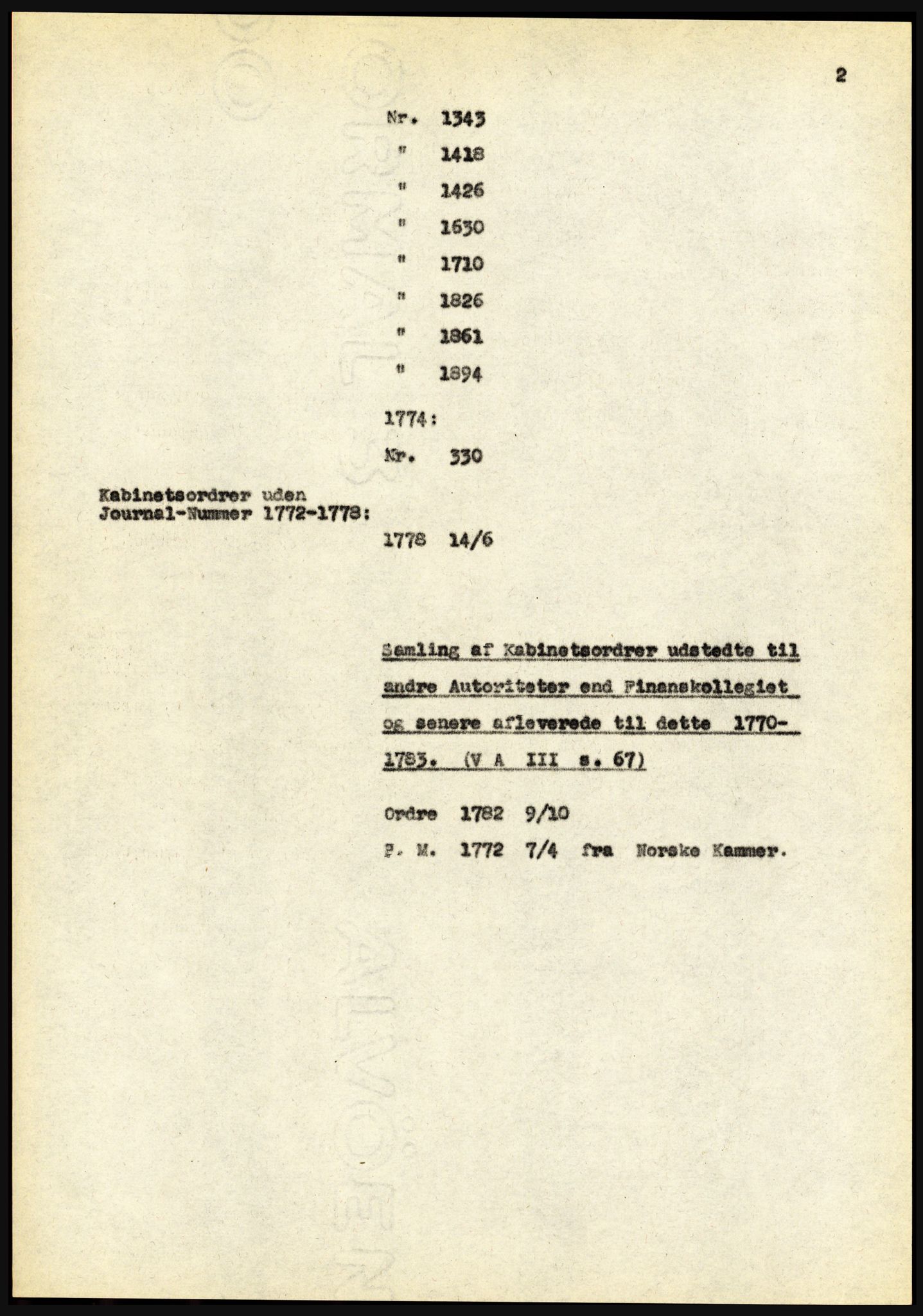 Riksarkivet, Seksjon for eldre arkiv og spesialsamlinger, AV/RA-EA-6797/H/Ha, 1953, s. 2