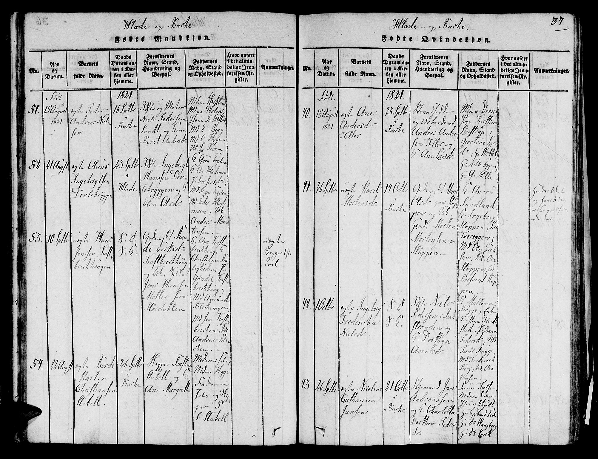 Ministerialprotokoller, klokkerbøker og fødselsregistre - Sør-Trøndelag, AV/SAT-A-1456/606/L0283: Ministerialbok nr. 606A03 /1, 1818-1823, s. 37
