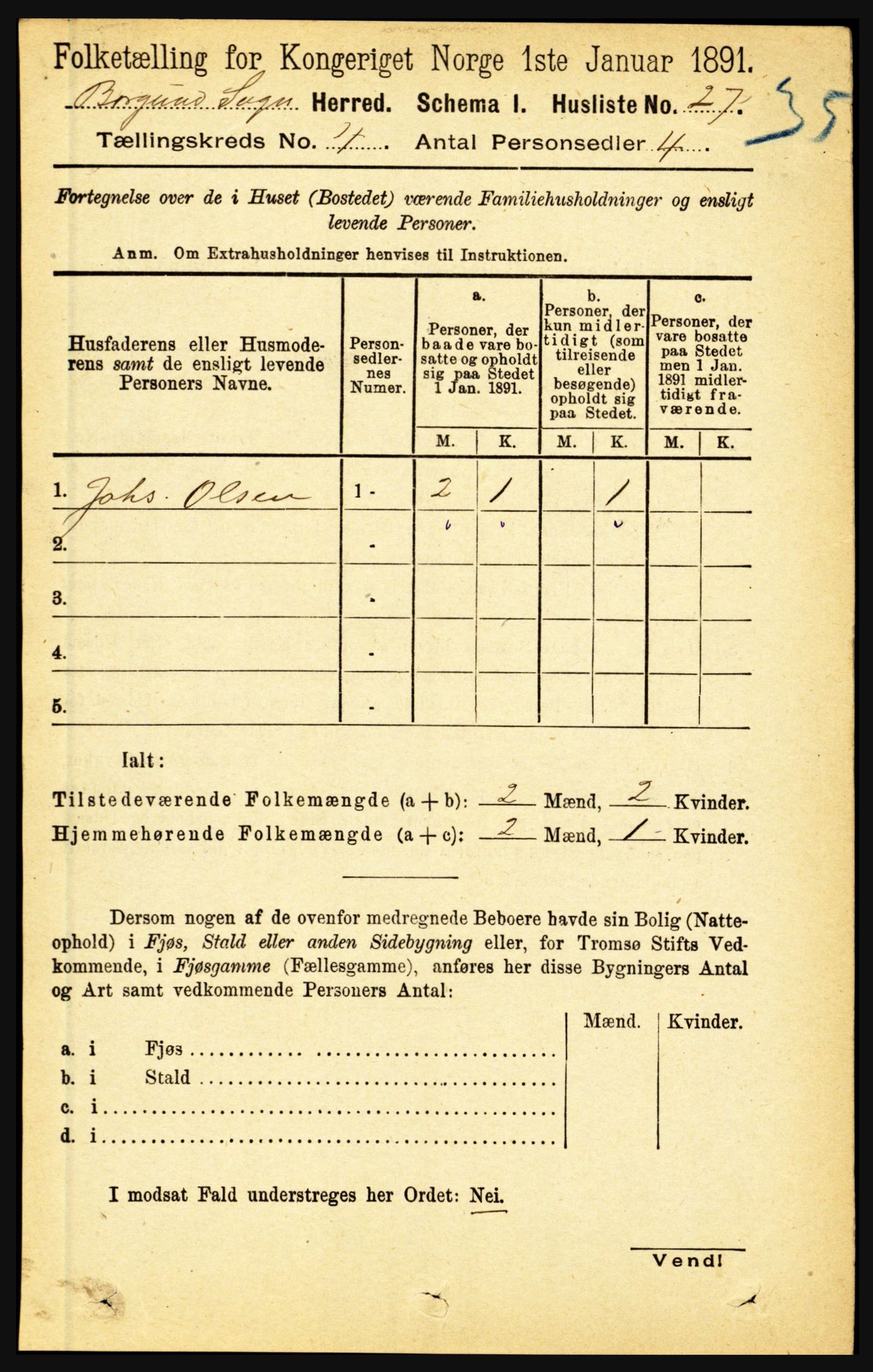 RA, Folketelling 1891 for 1423 Borgund herred, 1891, s. 817