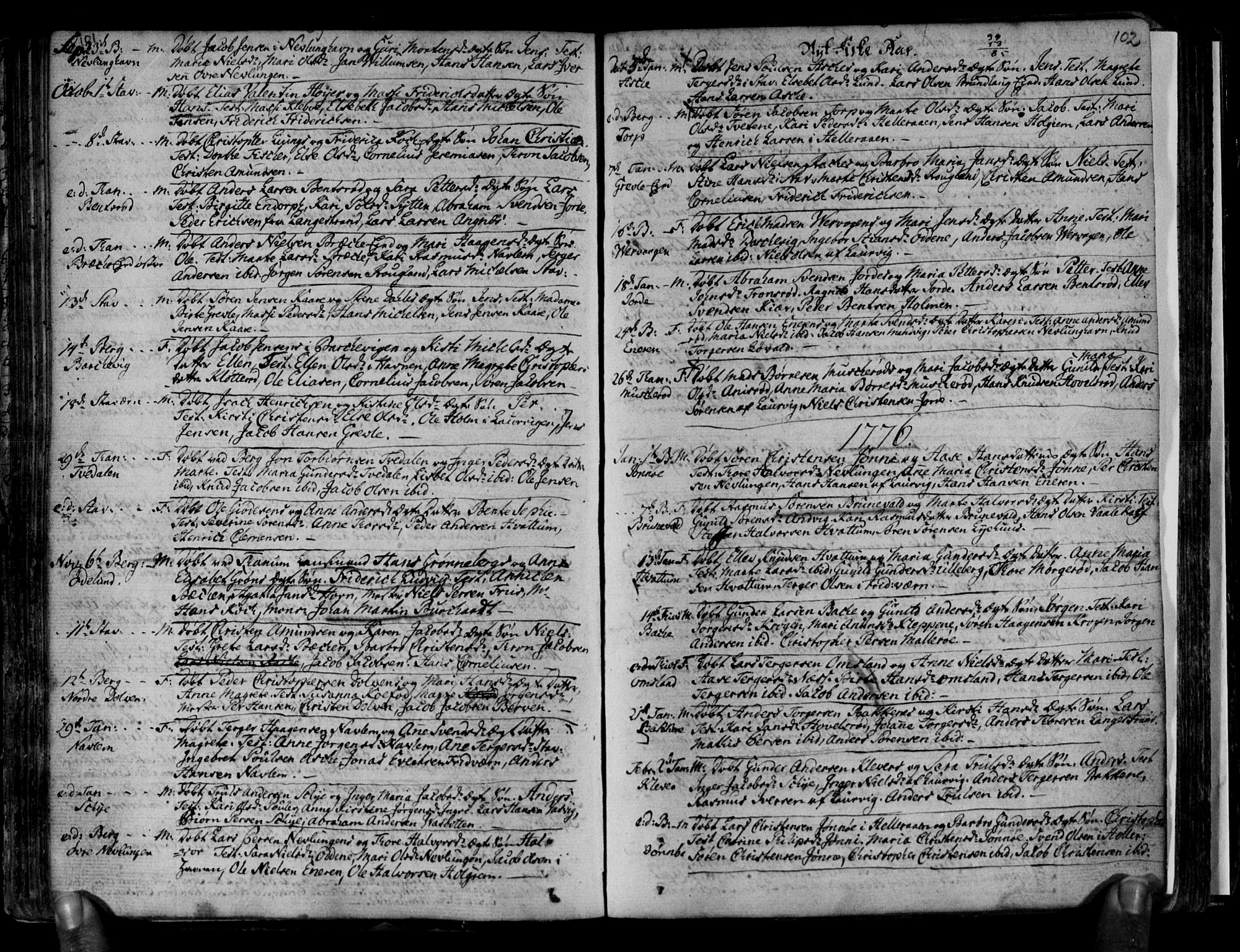 Brunlanes kirkebøker, AV/SAKO-A-342/F/Fa/L0001: Ministerialbok nr. I 1, 1766-1801, s. 101-102