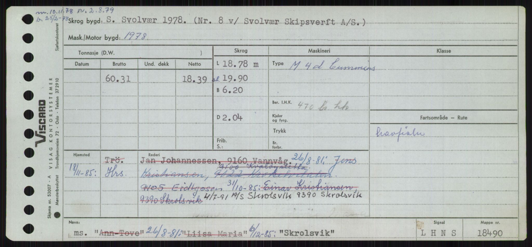 Sjøfartsdirektoratet med forløpere, Skipsmålingen, RA/S-1627/H/Ha/L0005/0002: Fartøy, S-Sven / Fartøy, Skjo-Sven, s. 49