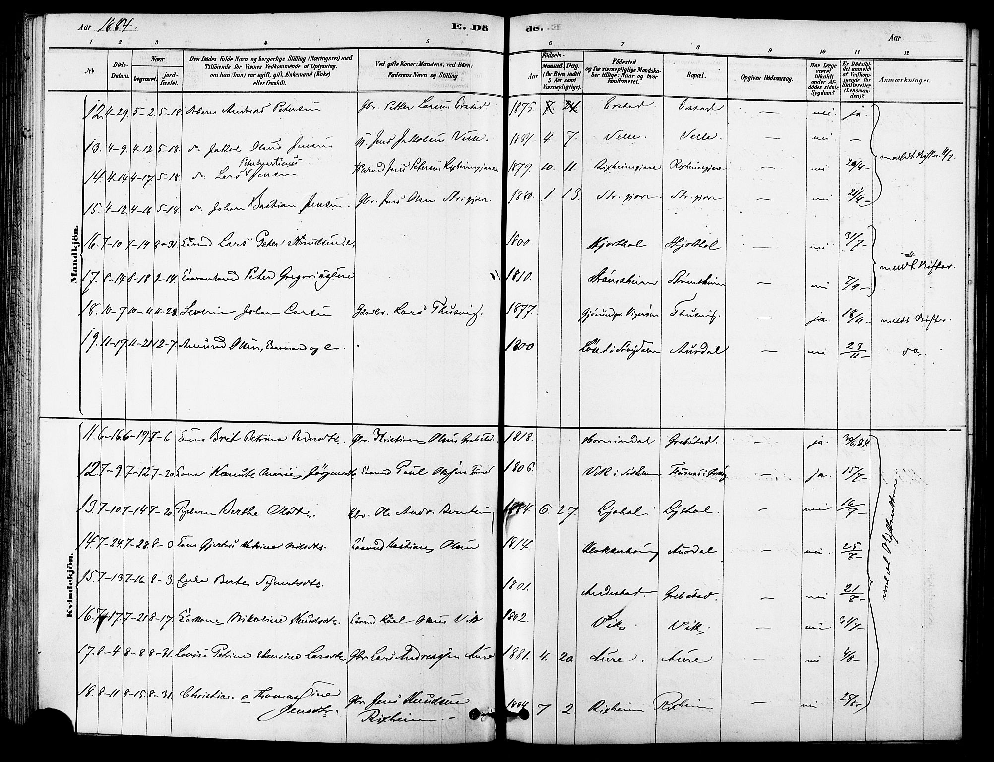 Ministerialprotokoller, klokkerbøker og fødselsregistre - Møre og Romsdal, AV/SAT-A-1454/523/L0334: Ministerialbok nr. 523A01, 1878-1891