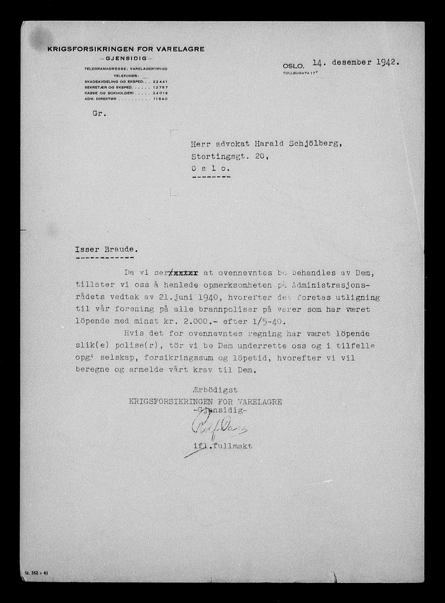 Justisdepartementet, Tilbakeføringskontoret for inndratte formuer, AV/RA-S-1564/H/Hc/Hcc/L0928: --, 1945-1947, s. 24