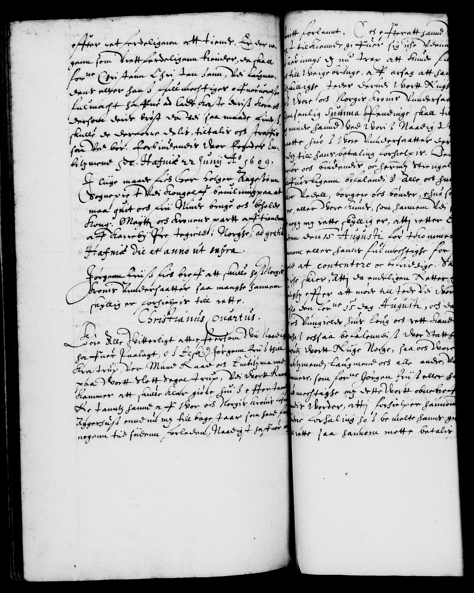 Danske Kanselli 1572-1799, AV/RA-EA-3023/F/Fc/Fca/Fcaa/L0003: Norske registre (mikrofilm), 1596-1616, s. 347b
