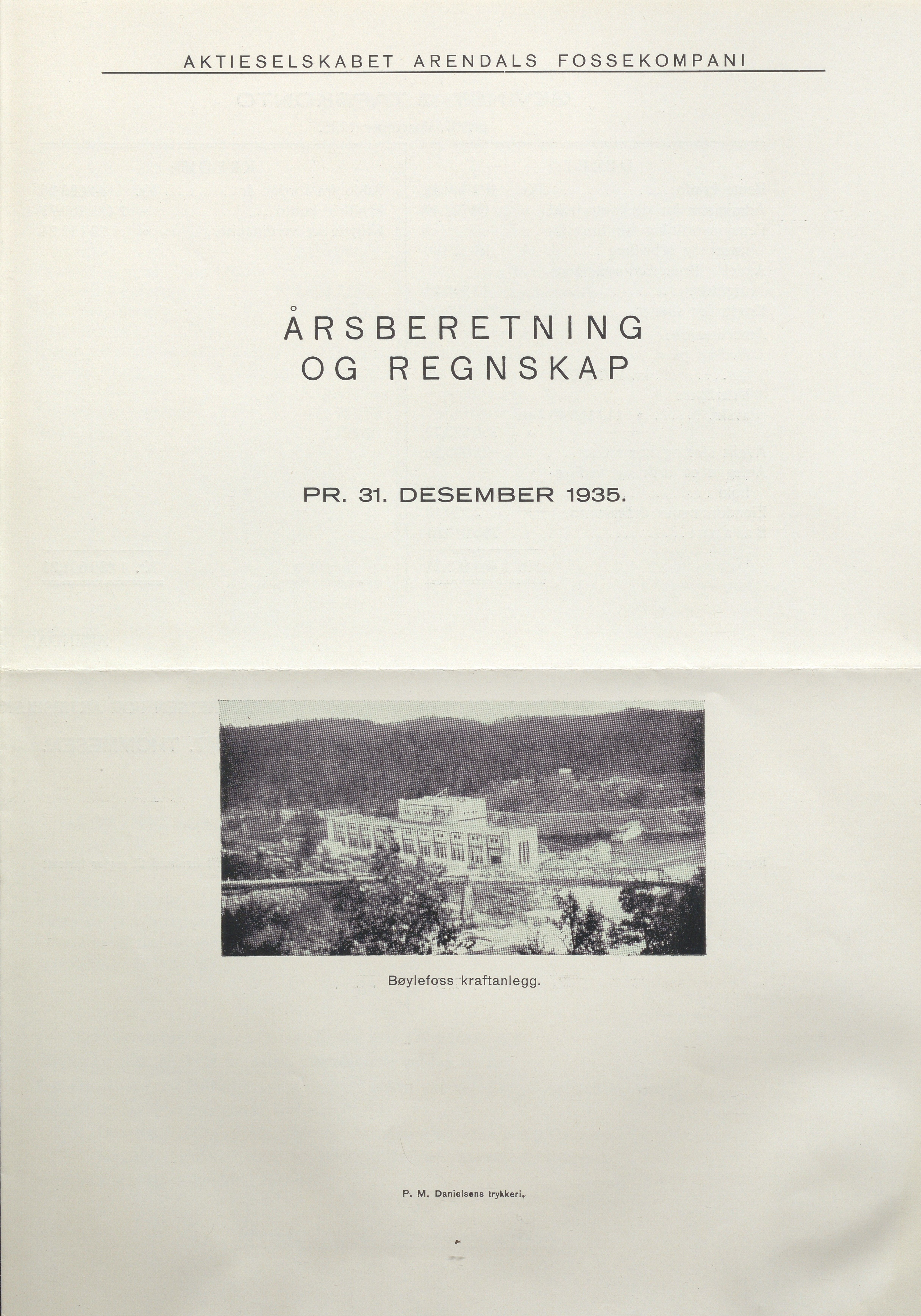 Arendals Fossekompani, AAKS/PA-2413/X/X01/L0001/0009: Beretninger, regnskap, balansekonto, gevinst- og tapskonto / Årsberetning og regnskap 1928 - 1935, 1928-1935, s. 22
