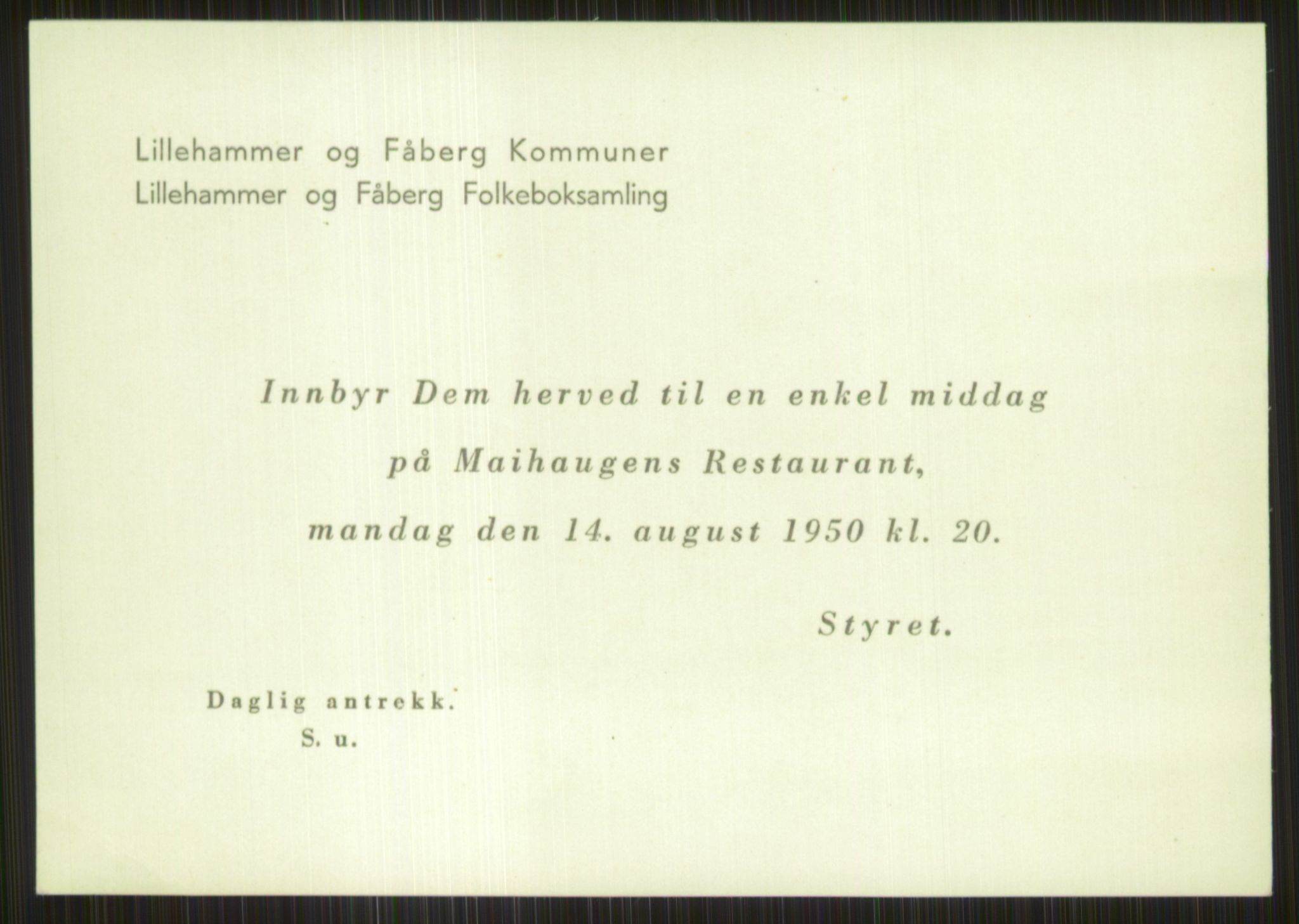 Universitetsbiblioteket i Oslo, RA/S-4102/E/Ea/L0002/0001: -- / Norske bibliotekmøter, 1945-1954, s. 275