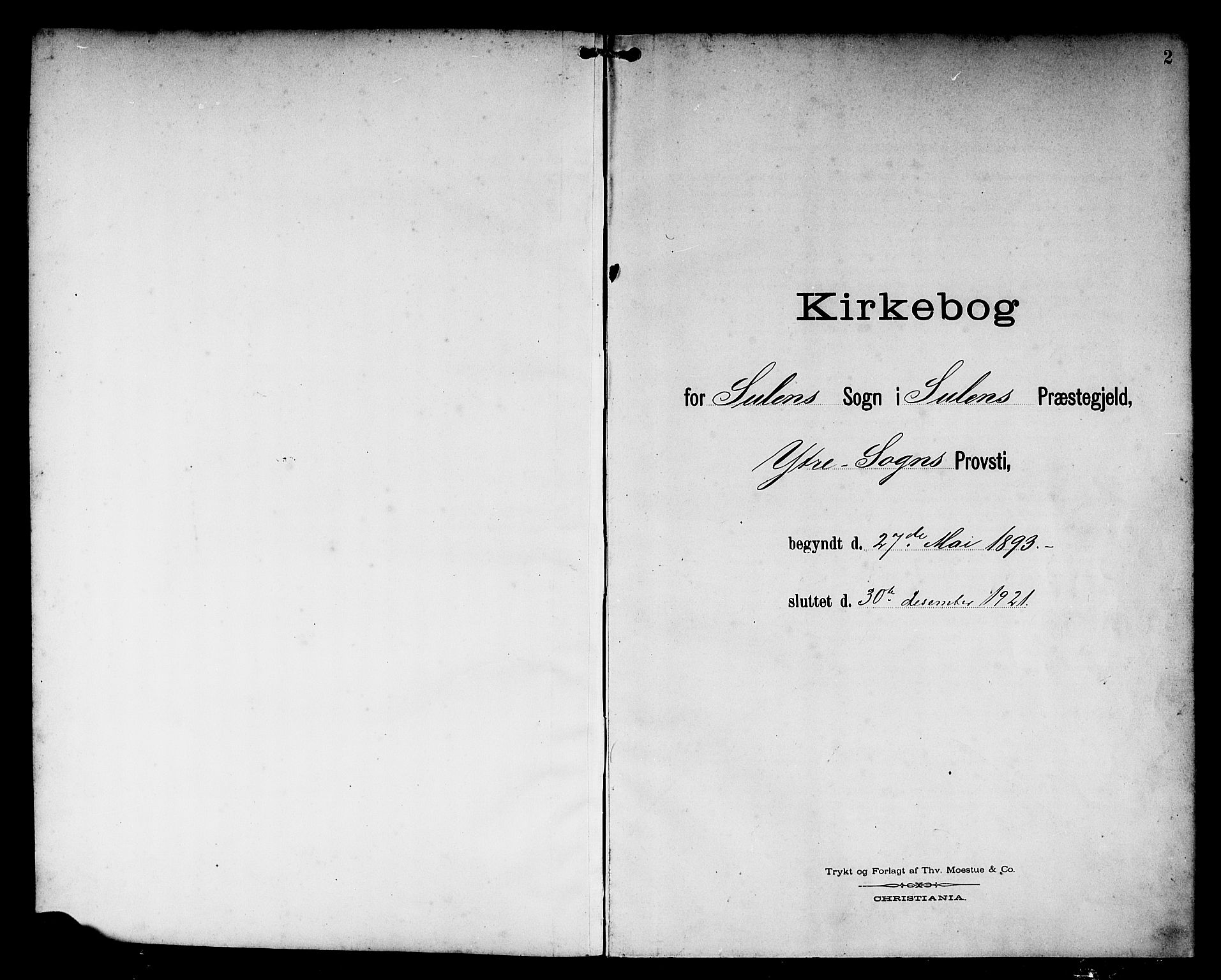 Solund sokneprestembete, SAB/A-81401: Klokkerbok nr. A 2, 1893-1921, s. 2