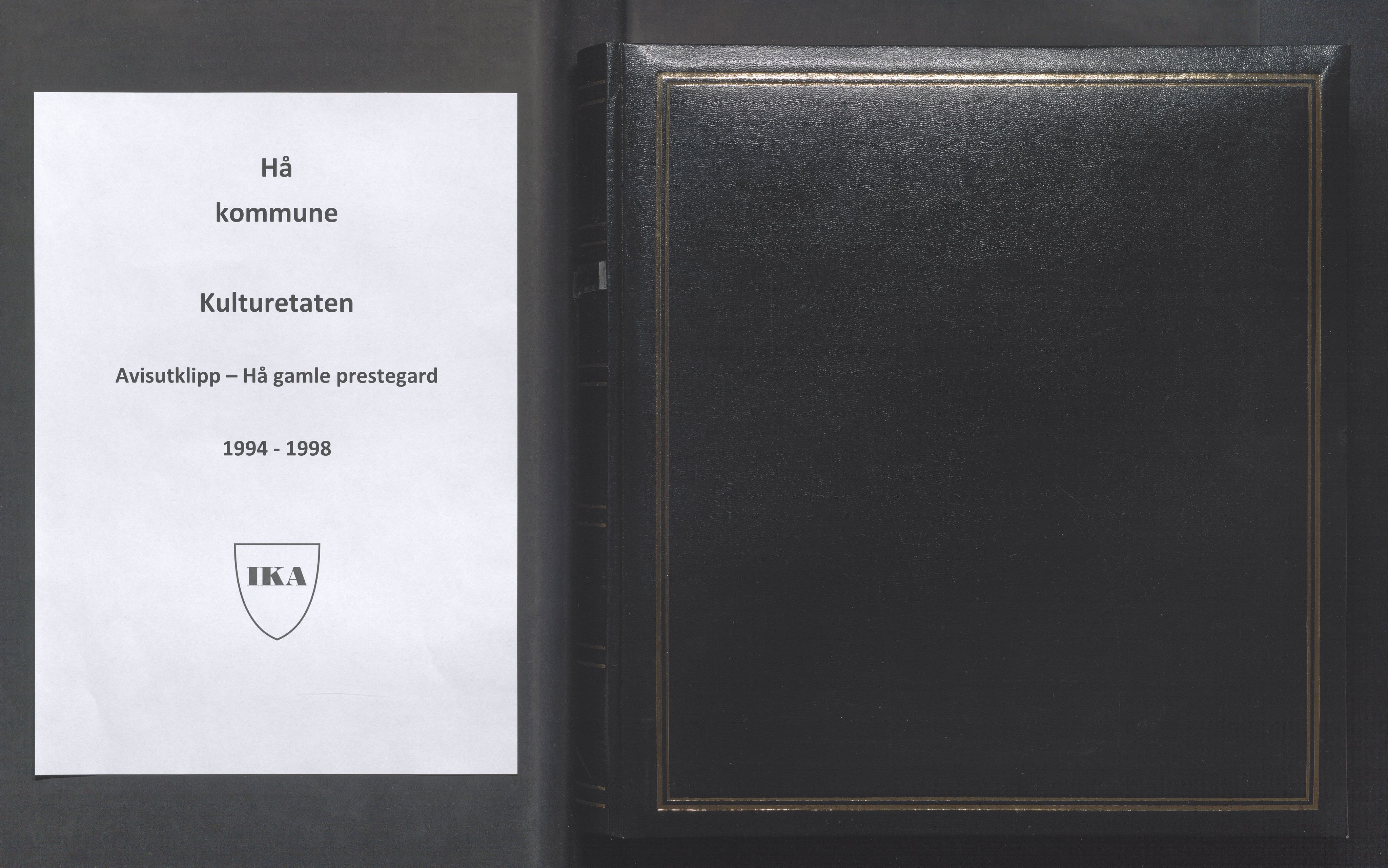 Hå kommune - Kulturetaten, IKAR/A-304/Ub/Ubb/L0012: Avisutklipp - Hå gamle prestegård, 1994-1998