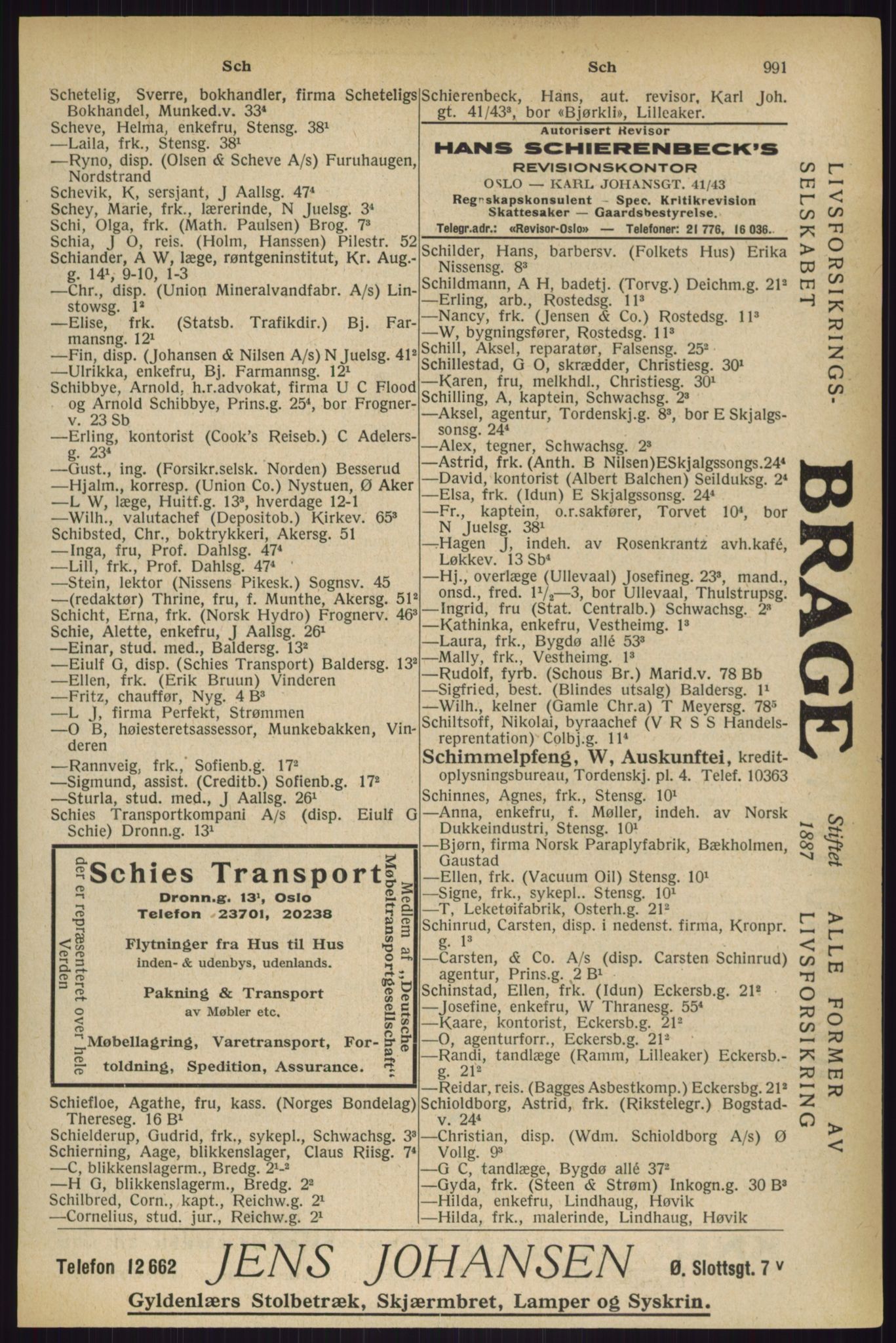 Kristiania/Oslo adressebok, PUBL/-, 1927, s. 991