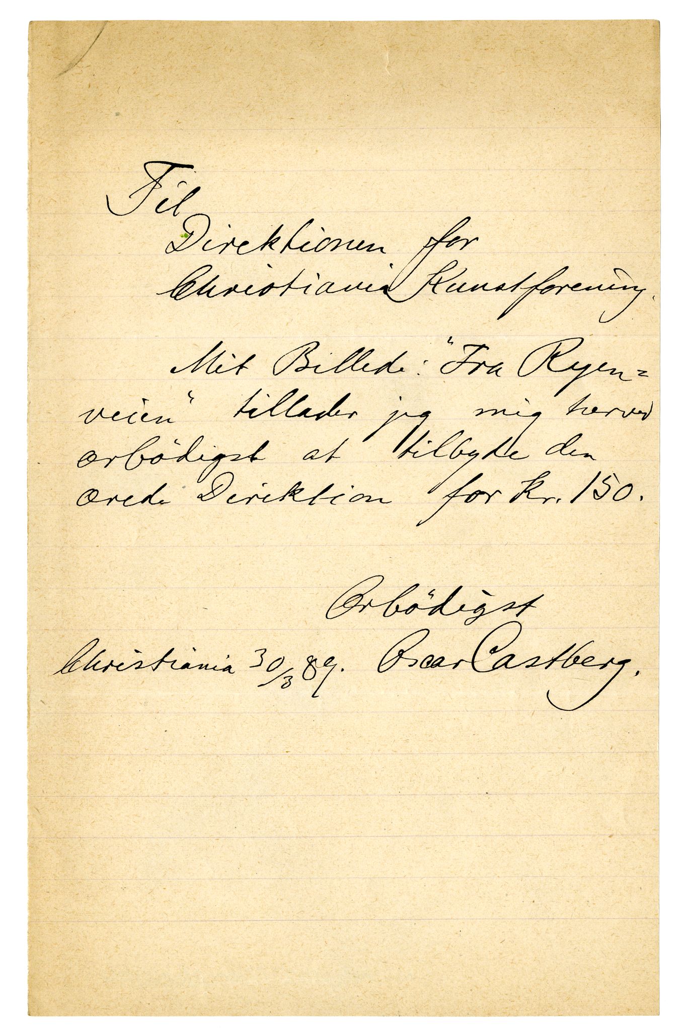Diderik Maria Aalls brevsamling, NF/Ark-1023/F/L0002: D.M. Aalls brevsamling. B - C, 1799-1889, s. 324