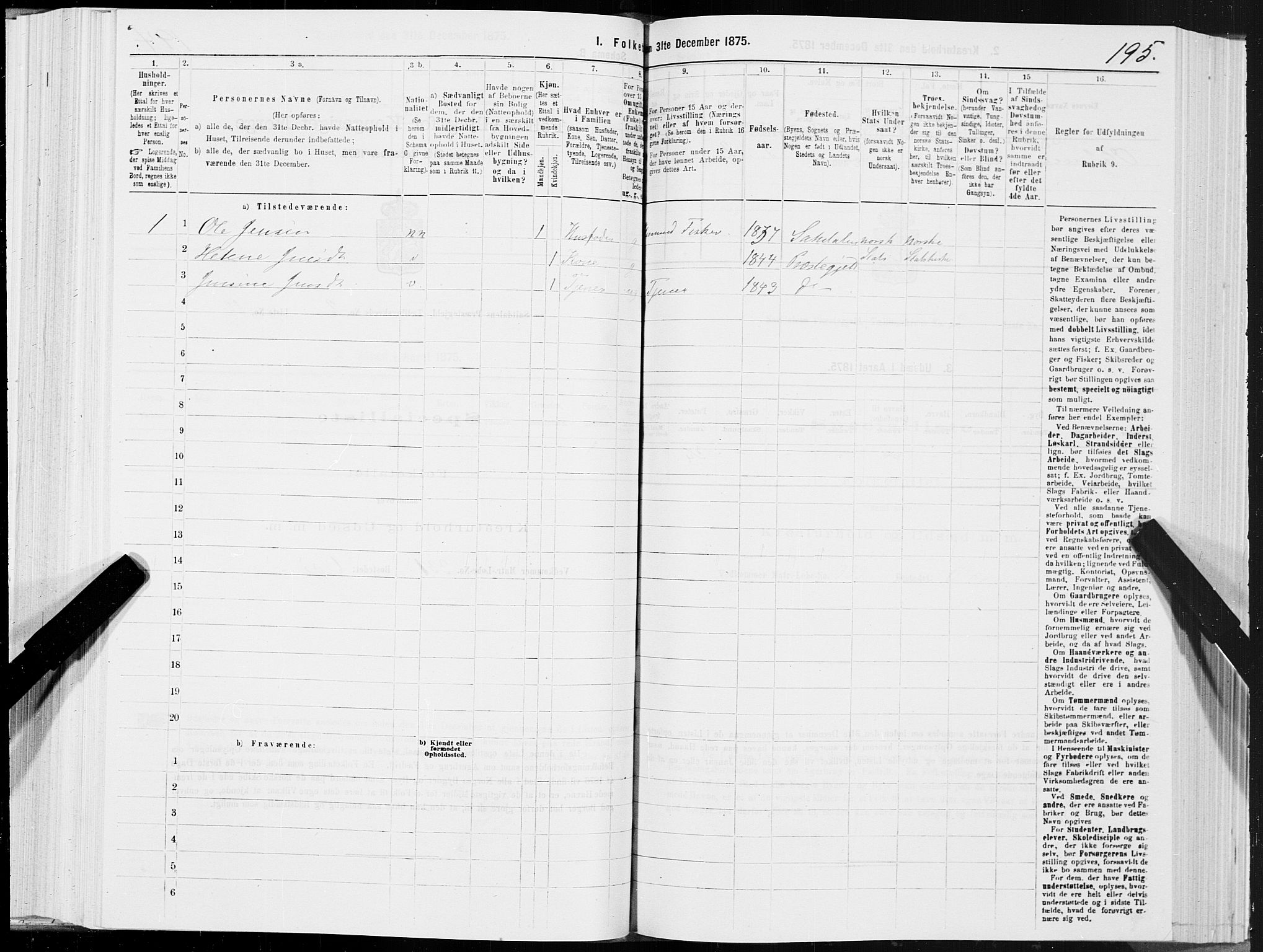 SAT, Folketelling 1875 for 1840P Saltdal prestegjeld, 1875, s. 1195