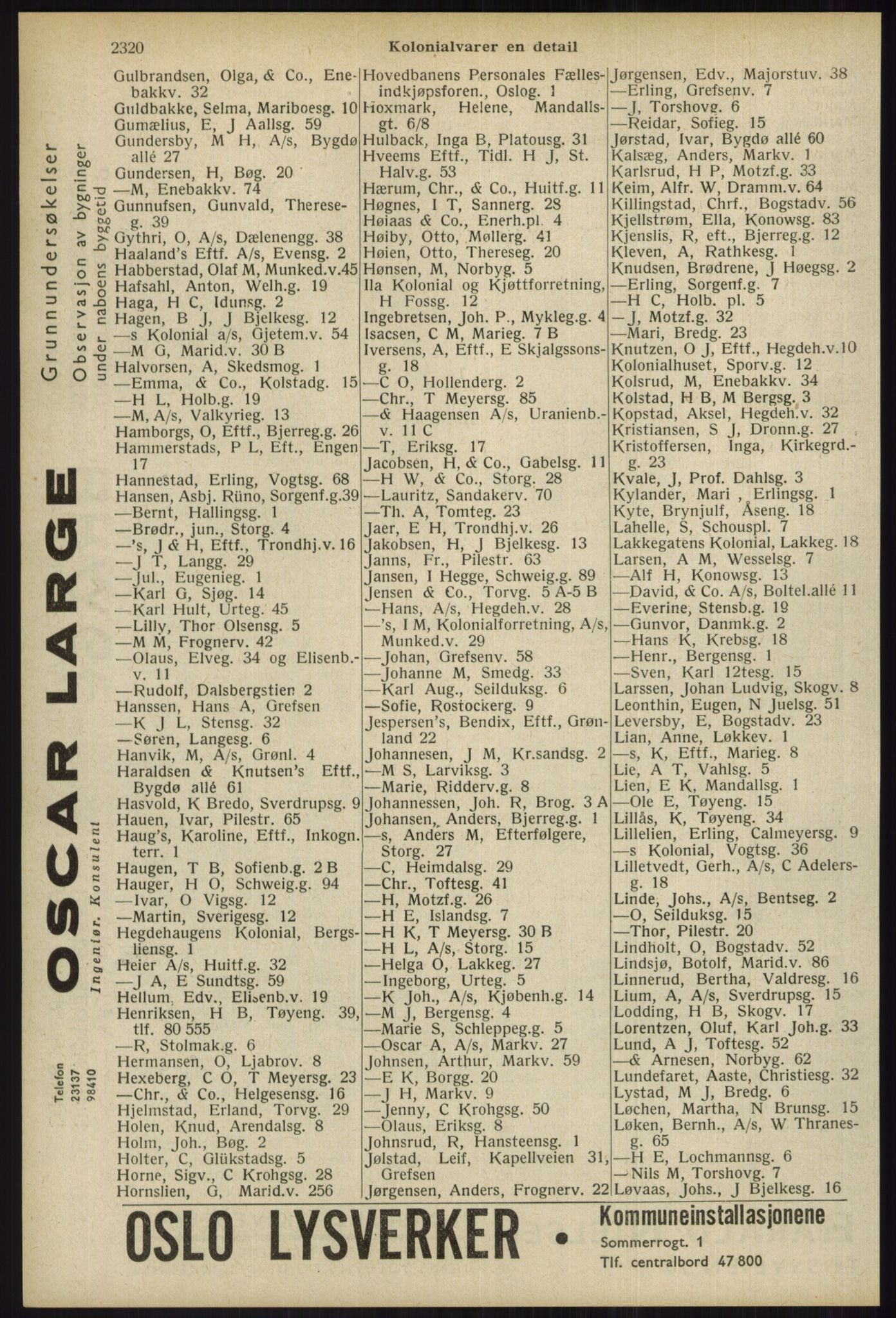 Kristiania/Oslo adressebok, PUBL/-, 1934, s. 2320