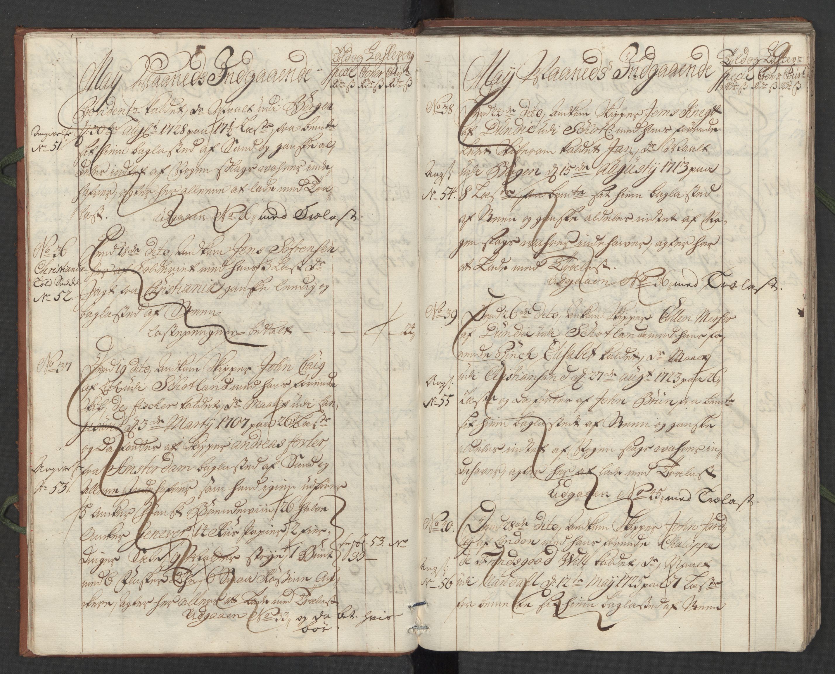 Generaltollkammeret, tollregnskaper, AV/RA-EA-5490/R24/L0008/0001: Tollregnskaper Sunnhordland / Hovedtollbok, 1731, s. 8b-9a