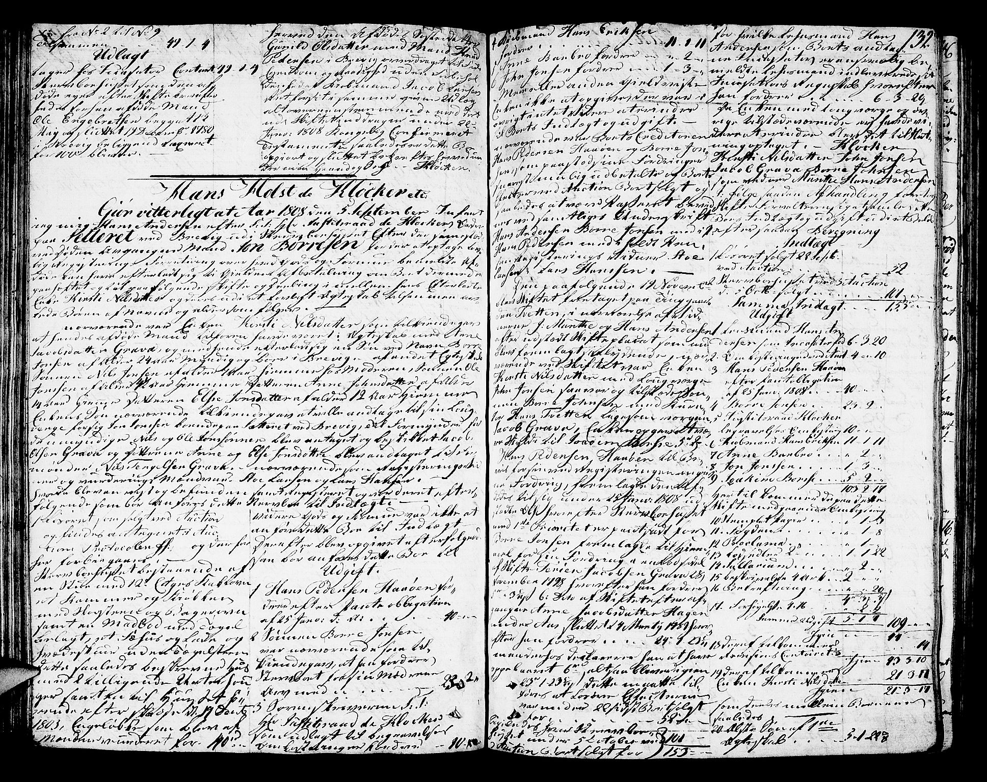 Bamble sorenskriveri, AV/SAKO-A-214/H/Hb/Hba/Hbaa/L0014: Skifteprotokoll, 1807-1810, s. 131b-132a