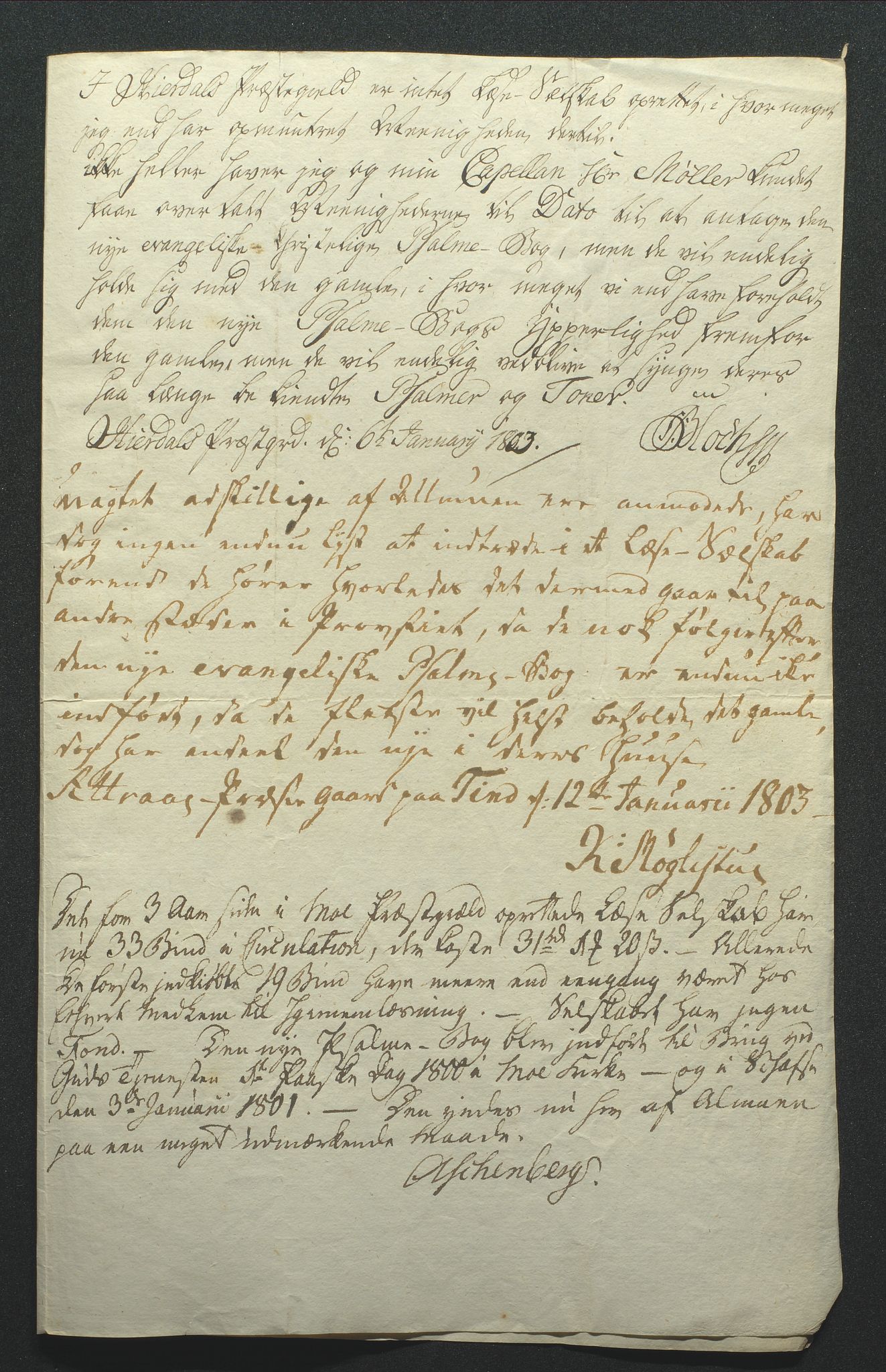 Biskopen i Kristiansand, AV/SAK-1113-0001/G/Gc/L0006: C 78 - Presteinnberetninger, 1799-1822, s. 6