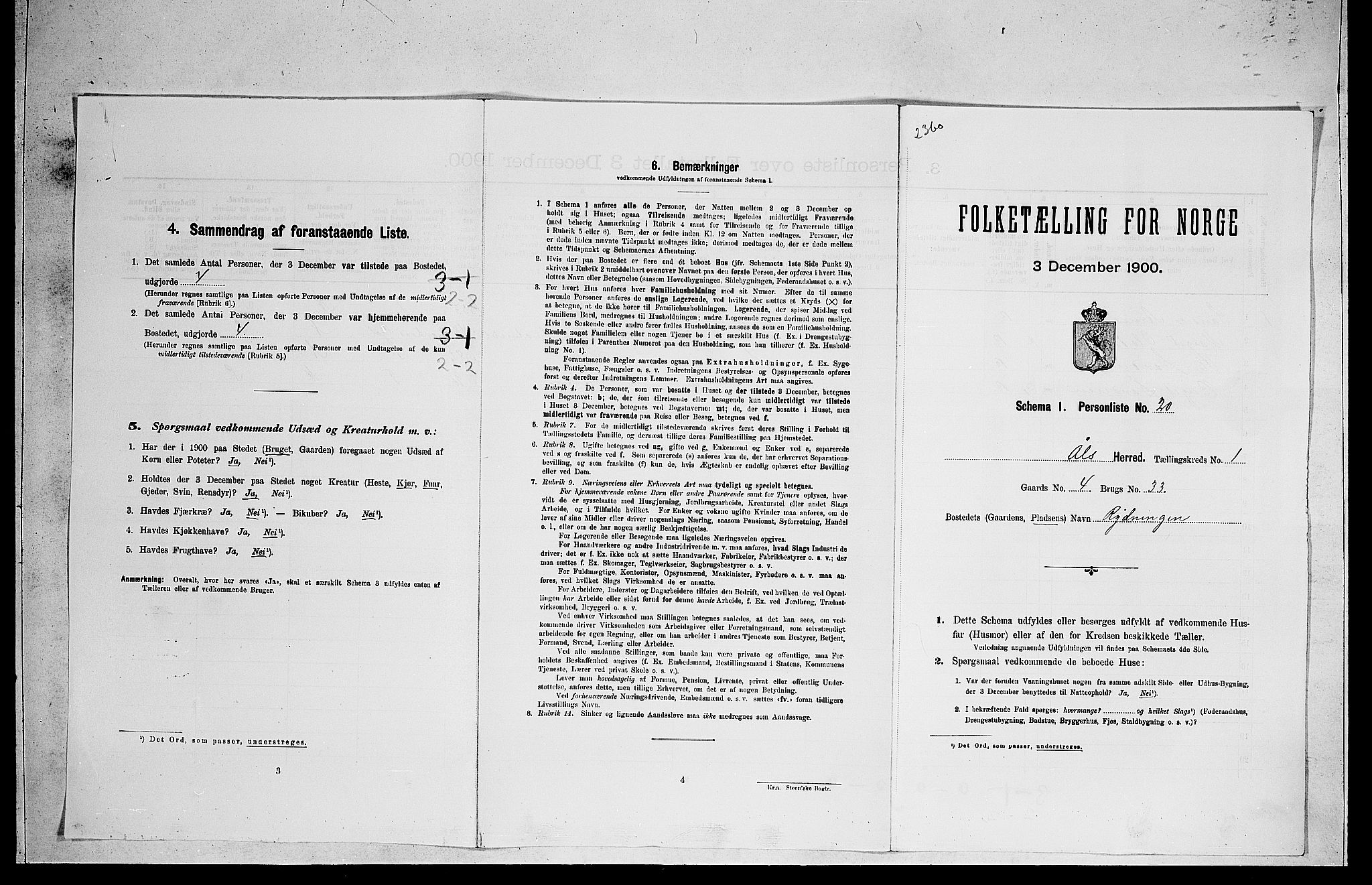 RA, Folketelling 1900 for 0619 Ål herred, 1900, s. 147