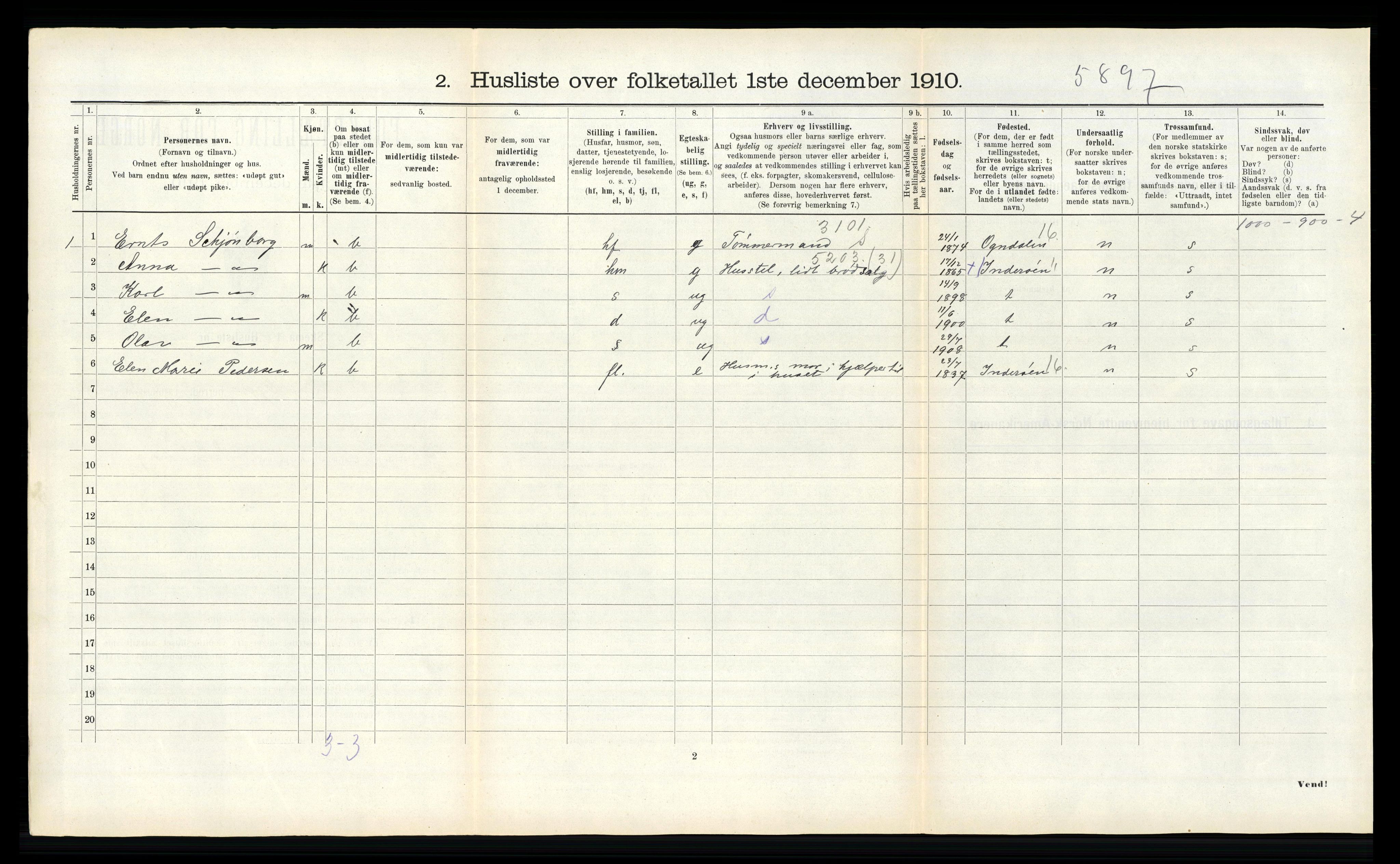 RA, Folketelling 1910 for 1733 Egge herred, 1910, s. 230