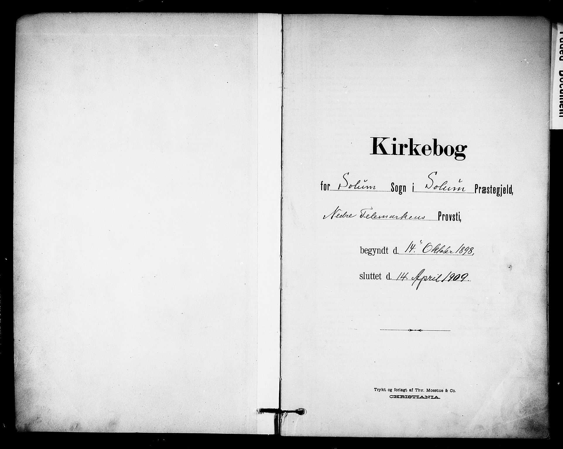 Solum kirkebøker, SAKO/A-306/F/Fa/L0011: Ministerialbok nr. I 11, 1898-1909
