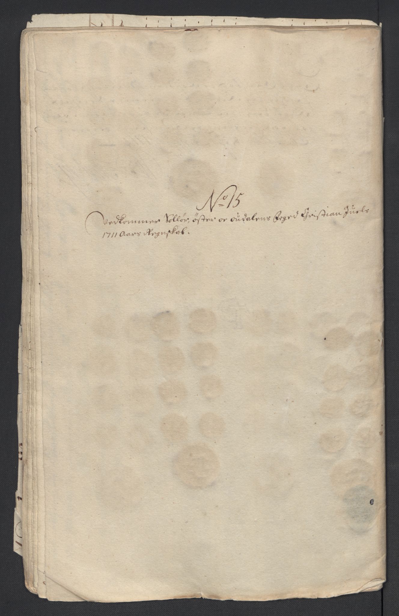 Rentekammeret inntil 1814, Reviderte regnskaper, Fogderegnskap, AV/RA-EA-4092/R13/L0848: Fogderegnskap Solør, Odal og Østerdal, 1711, s. 289